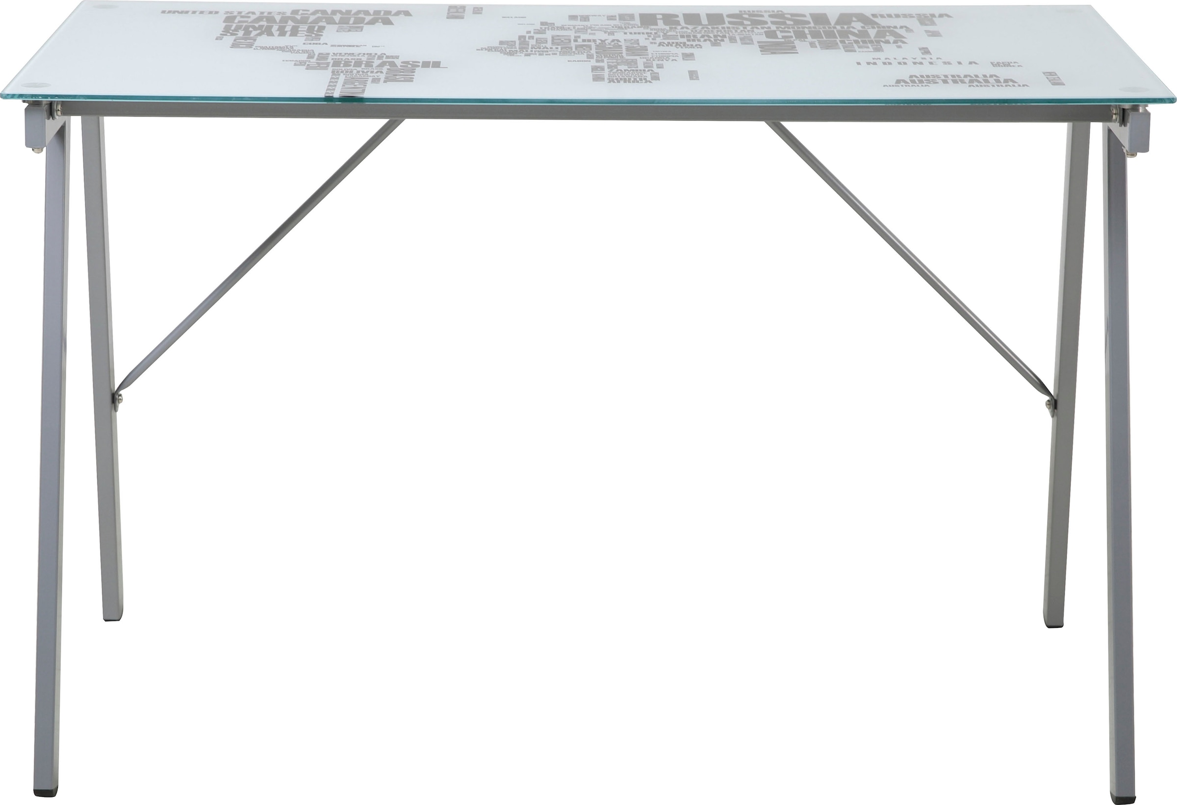 Schreibtisch »Tullia«, mit Weltkartenaufdruck auf der Tischplatte