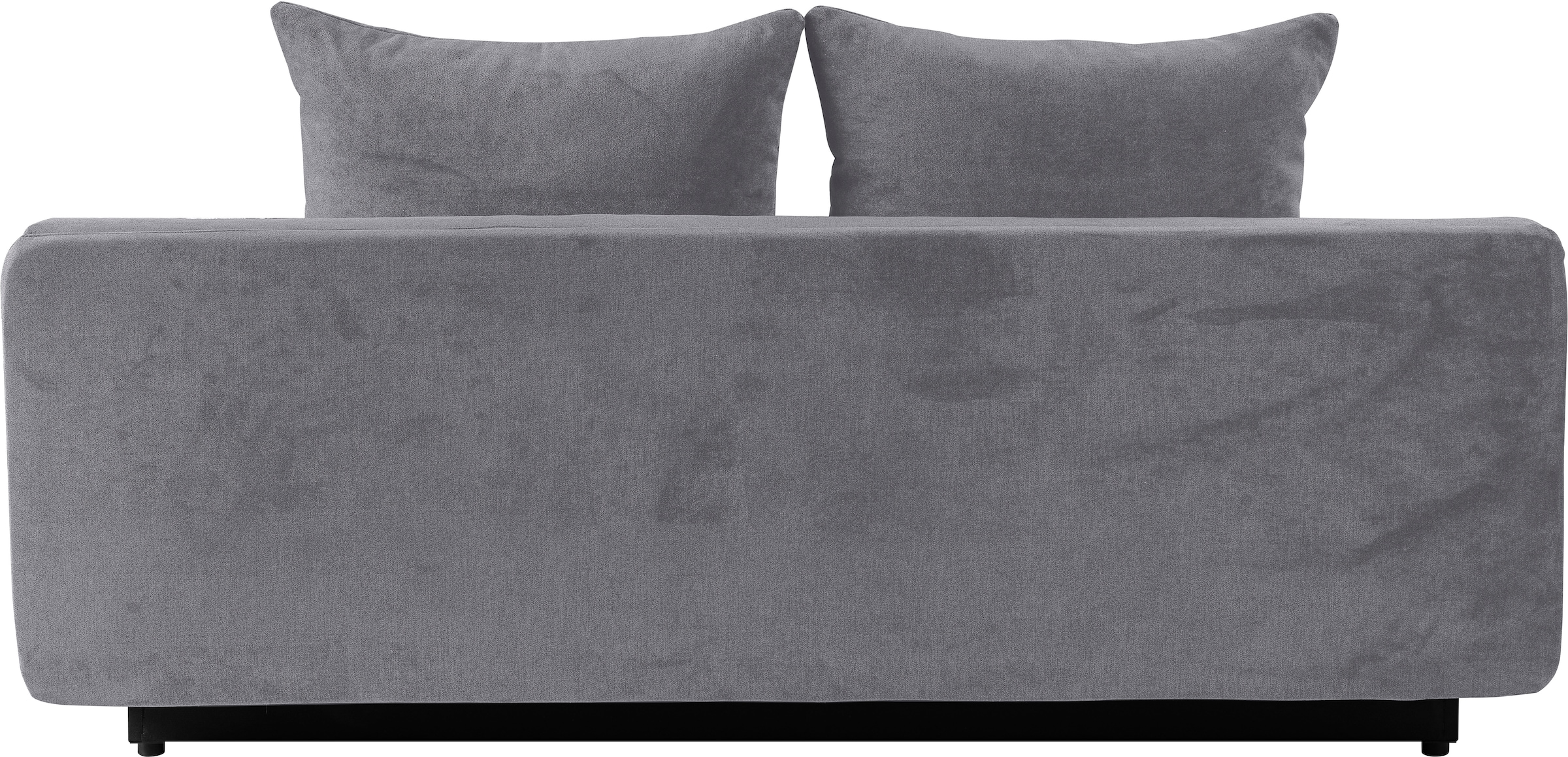 WERK2 Schlafsofa »Biggi-Bettsofa mit Liegefläche 200/140cm und praktischem Bettkasten«, inkl. losen Kissen, Struktur weich, hellgrau