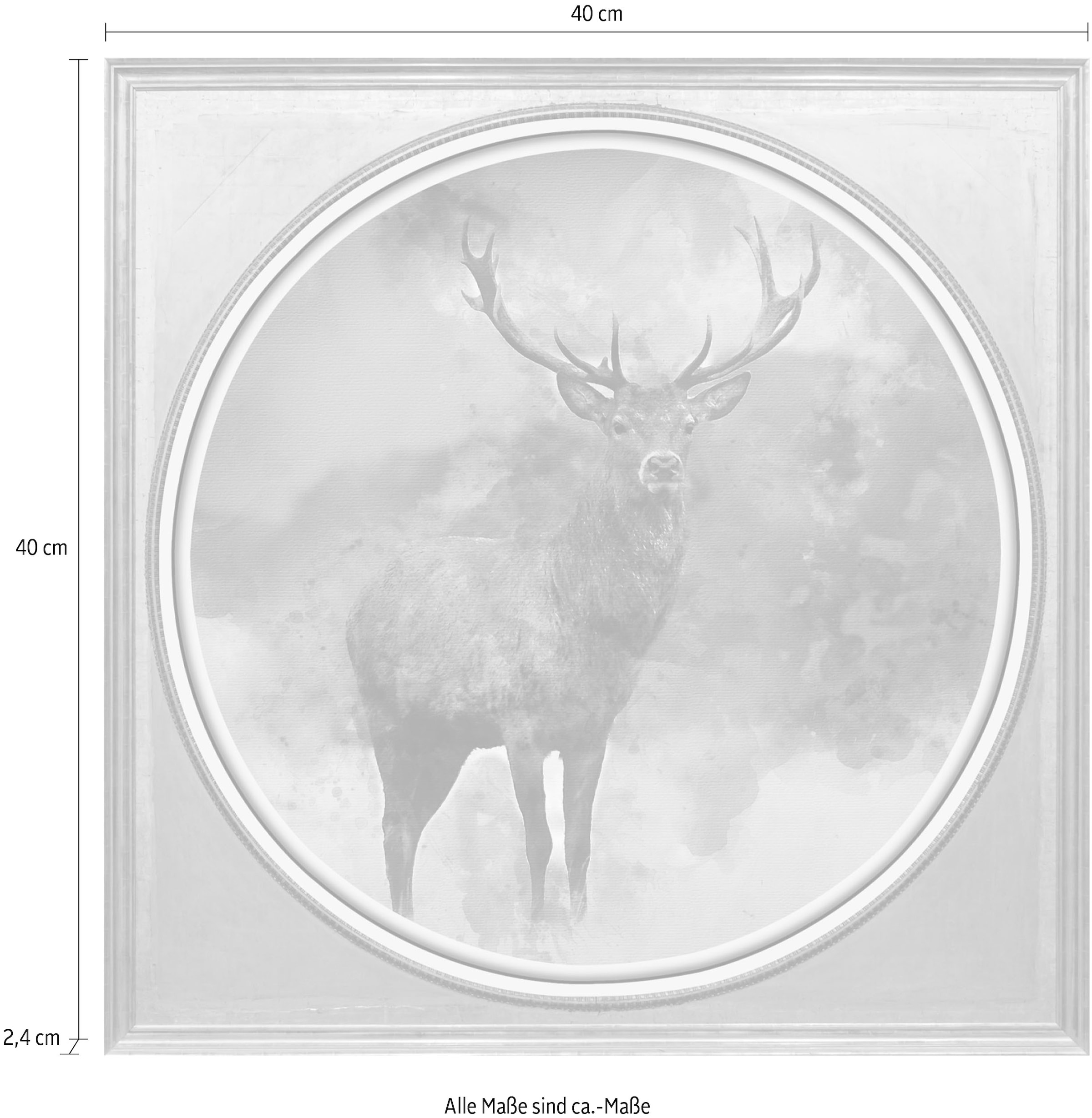 queence Acrylglasbild »Hirsch« Gemälde | Hirsch | Hirschbilder | Hirsche | Kunst | Wald | Waldbilder | Wildtiere Fine Art-Print in Galeriequalität