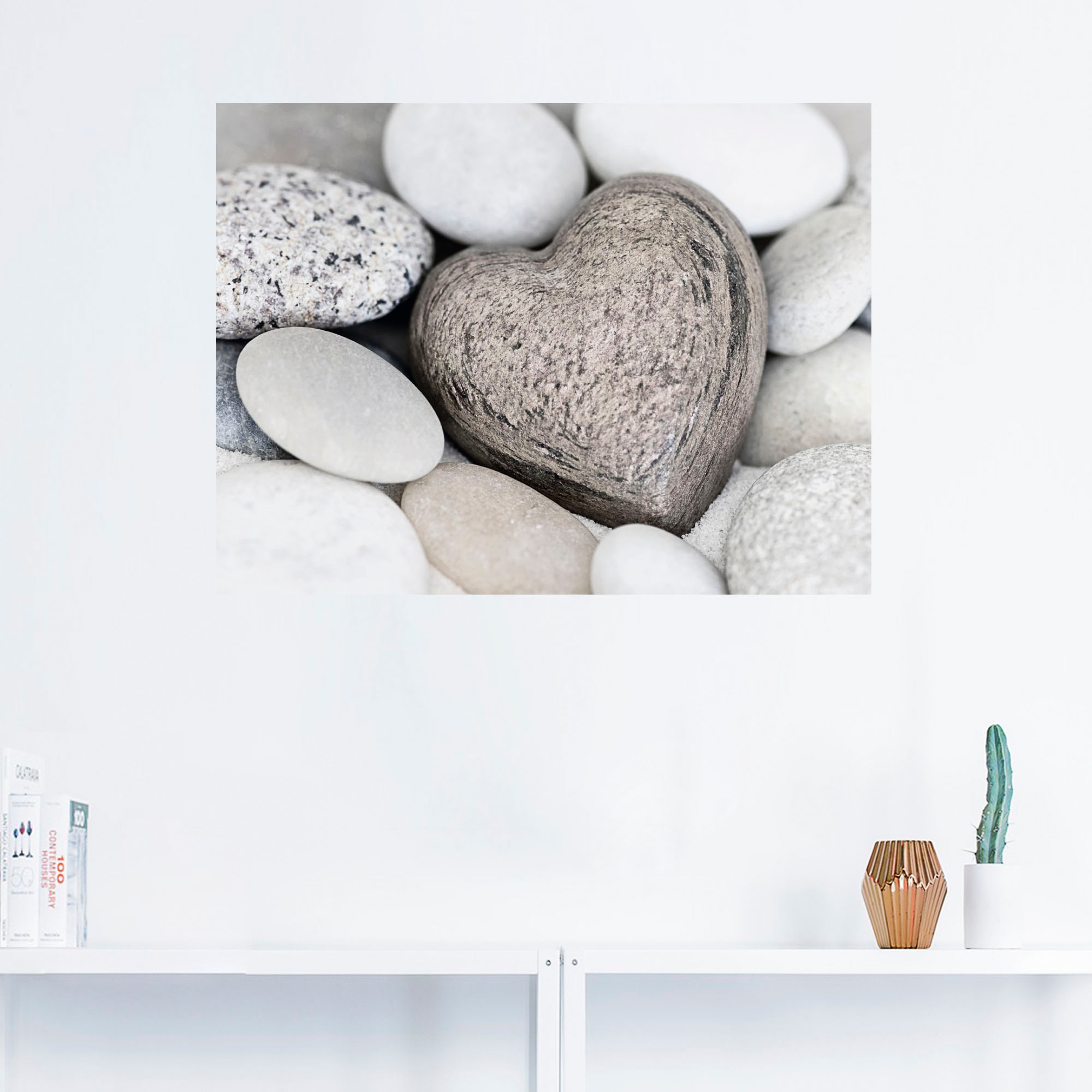 Artland Wandbild »Steinherz«, Zen, (1 St.), als Leinwandbild, Poster, Wandaufkleber in verschied. Größen