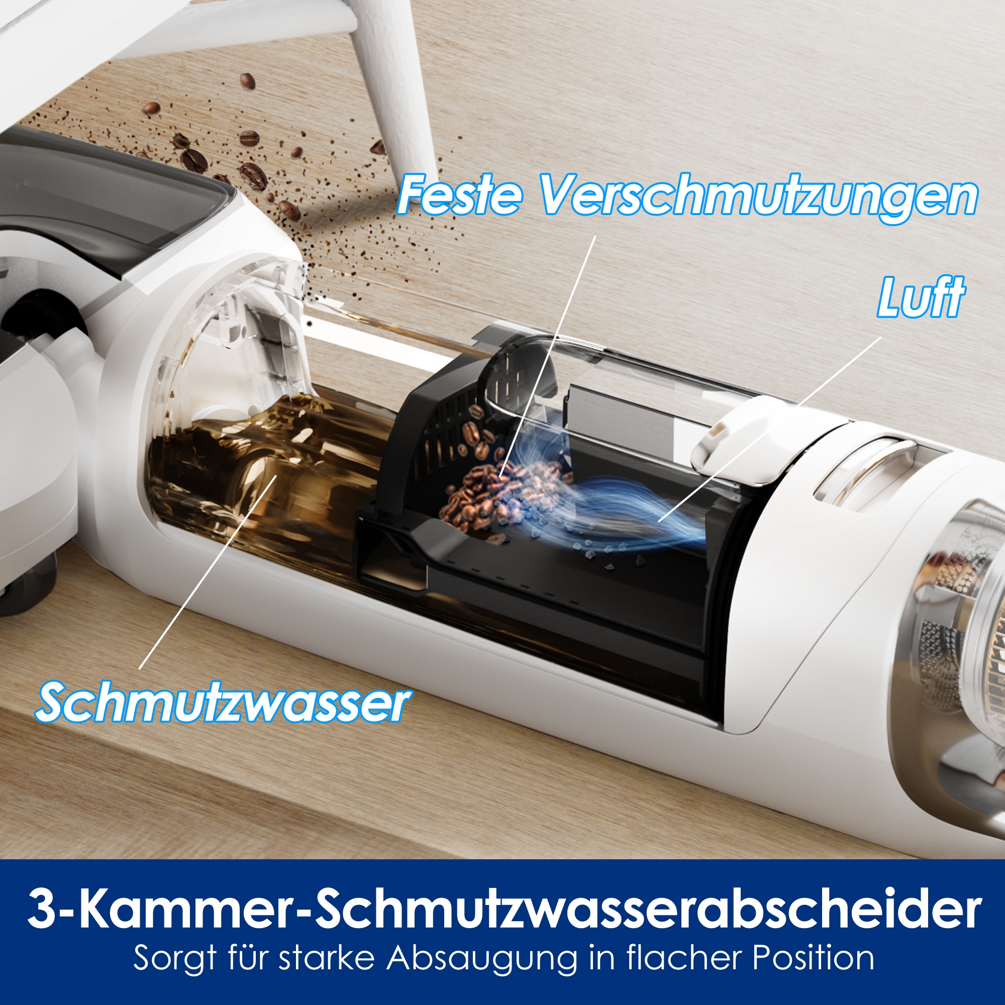 Tineco Nass-Trocken-Sauger »Floor One S5 Stretch Extreme, 180° Neigung, Selbstreinigung,«, 40 Min Akku, automatische Anpassung der Saugleistung, Tierhaarfilter