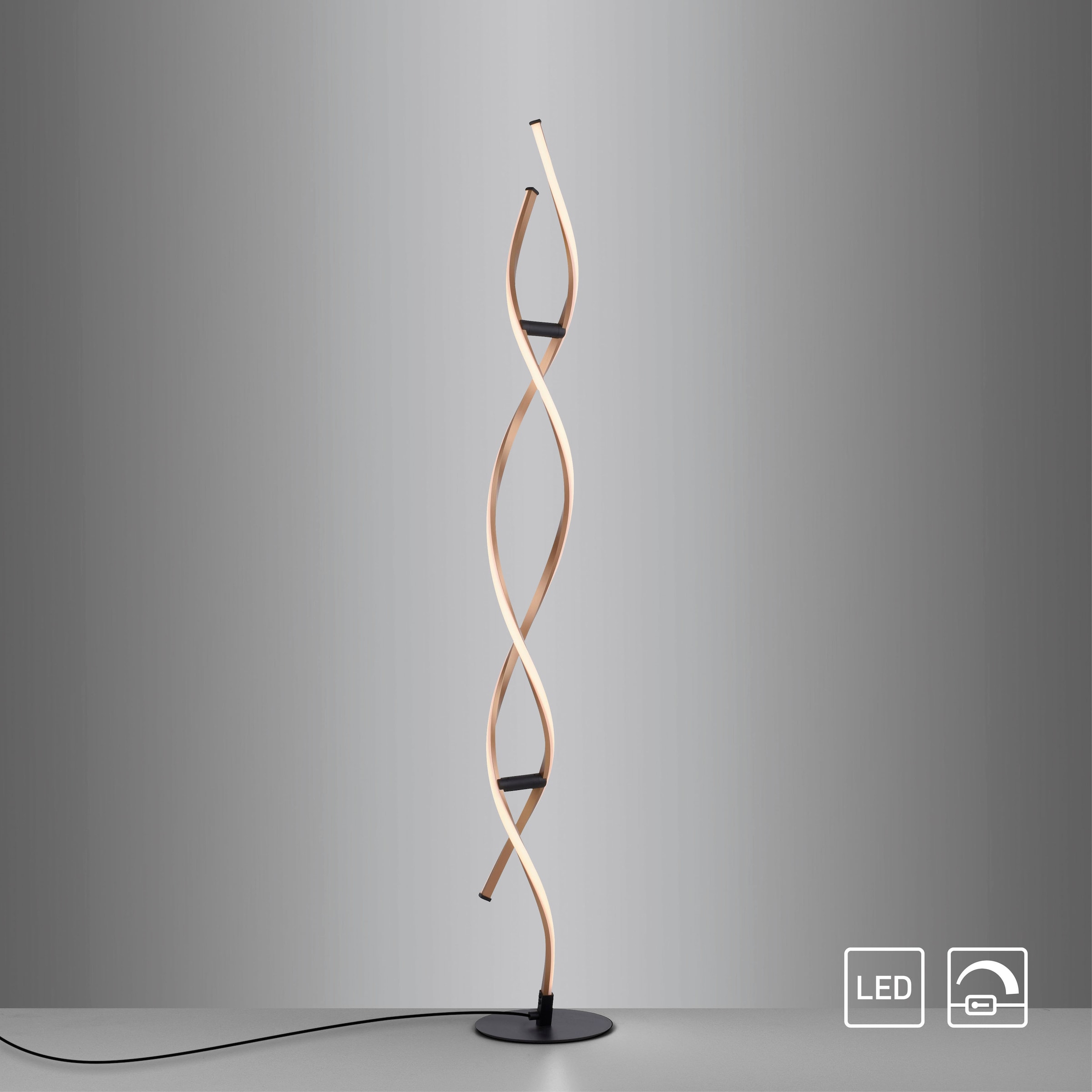 Paul Neuhaus Stehlampe »POLINA«, 1 flammig-flammig, LED, dimmbar über Schnurdimmer