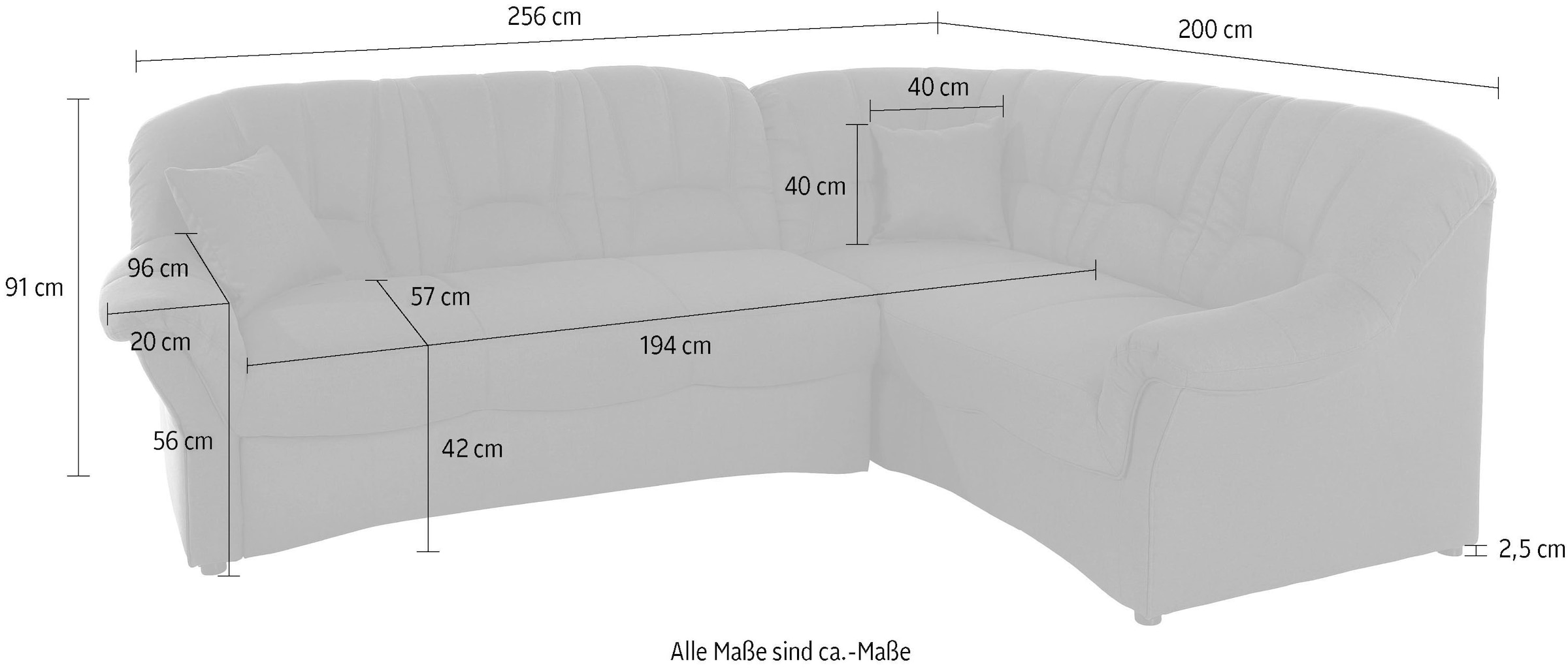 DOMO collection Ecksofa »Bahia L-Form, belastbar bis 140kg/ Sitz«, wahlweise mit Bettfunktion