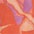 orange-pink bedruckt