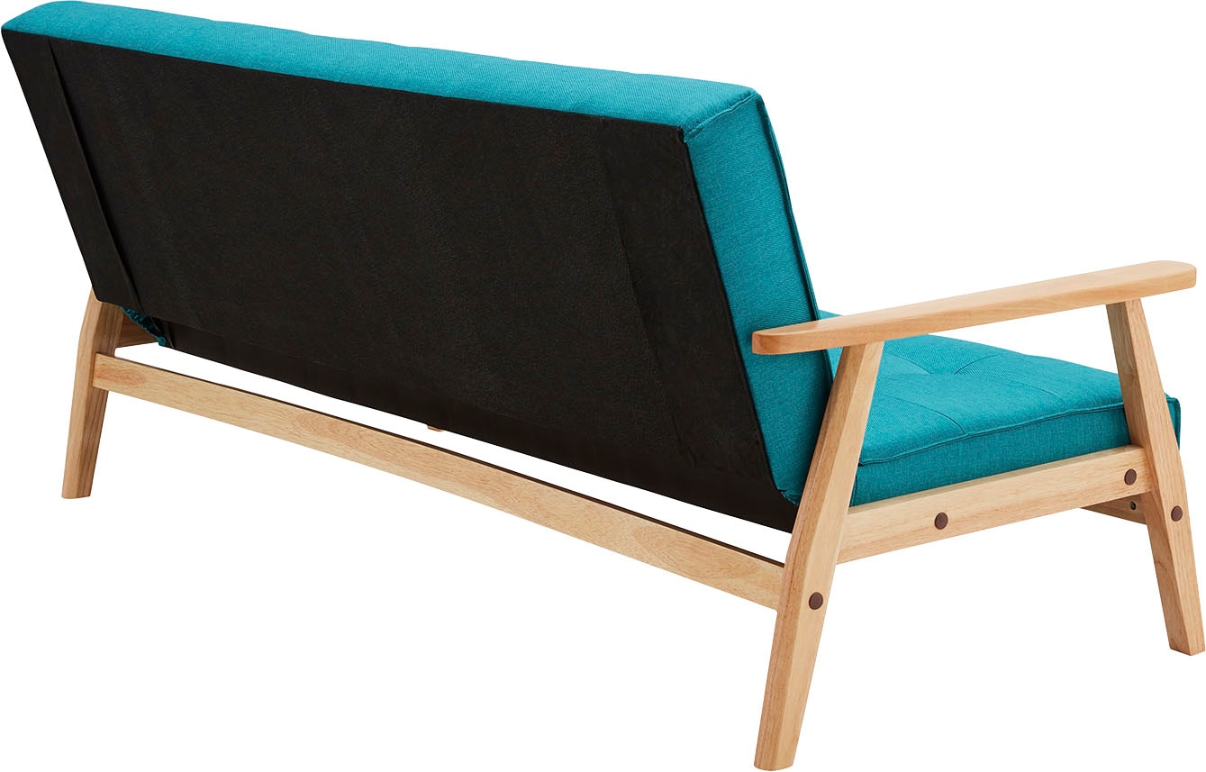 SalesFever Schlafsofa »Skagen, Sofa, 3-Sitzer«, mit Holzgestell, 60° Relax- und Schlaffunktion, Breite 190 cm