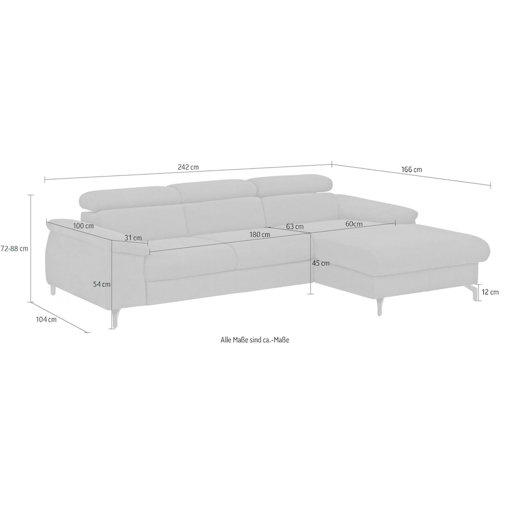 COTTA Ecksofa »Komaris L-Form«