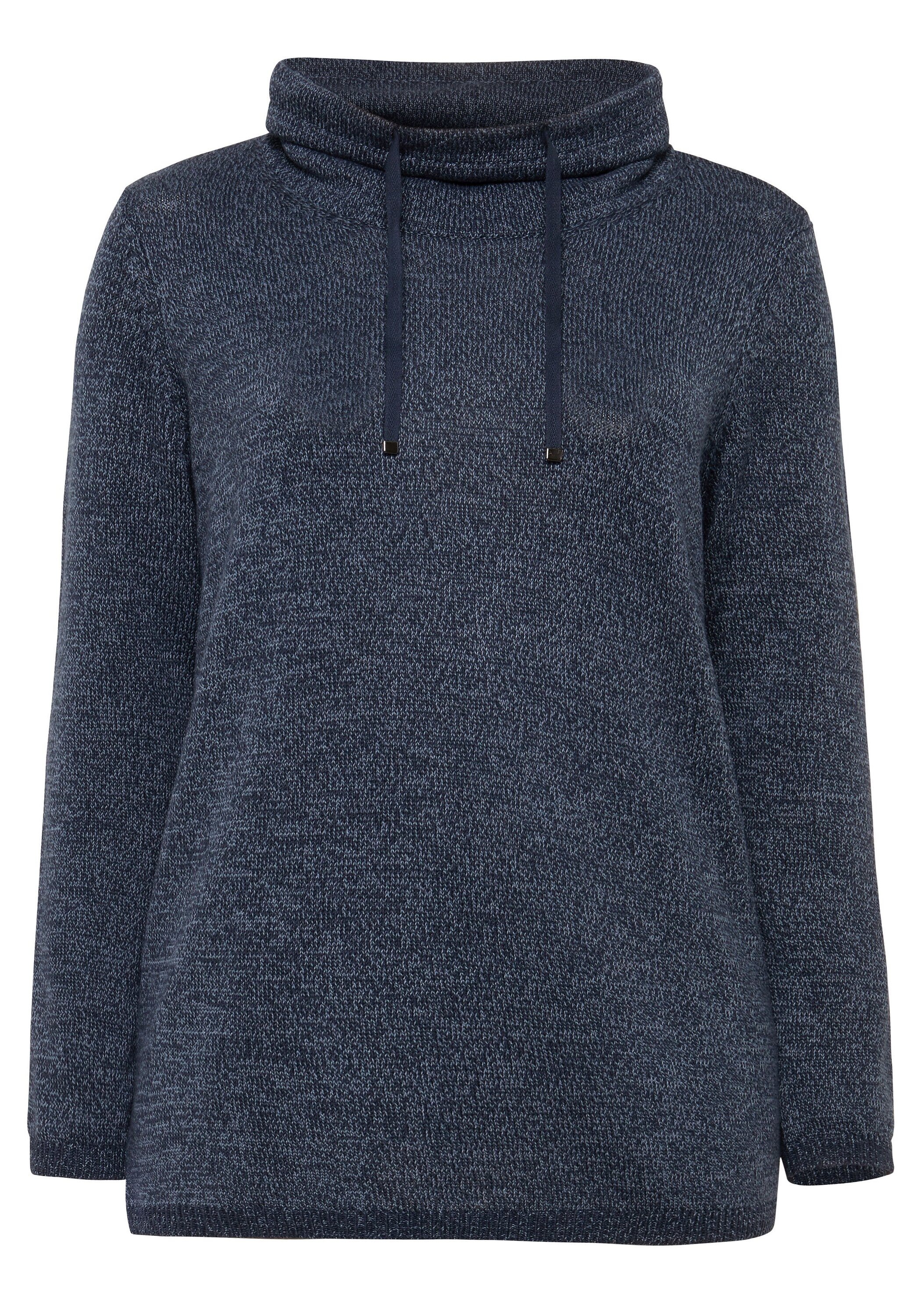 Sheego Rollkragenpullover »Pullover mit weitem Kragen, in melierter Optik«, mit weitem Kragen, in melierter Optik