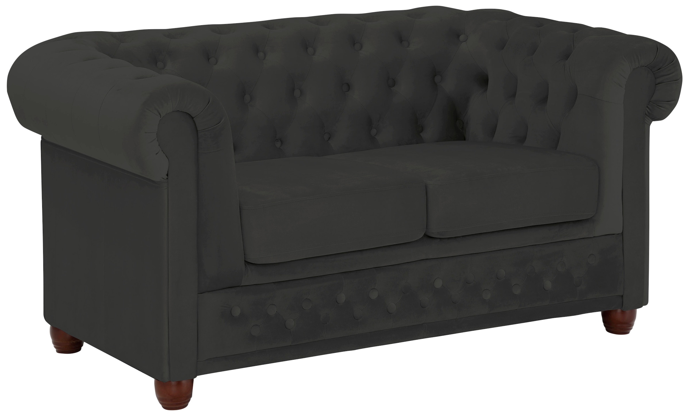 Home affaire Chesterfield-Sofa »New Castle«, mit hochwertiger Knopfheftung in Chesterfield-Design, B/T/H: 148/86/72