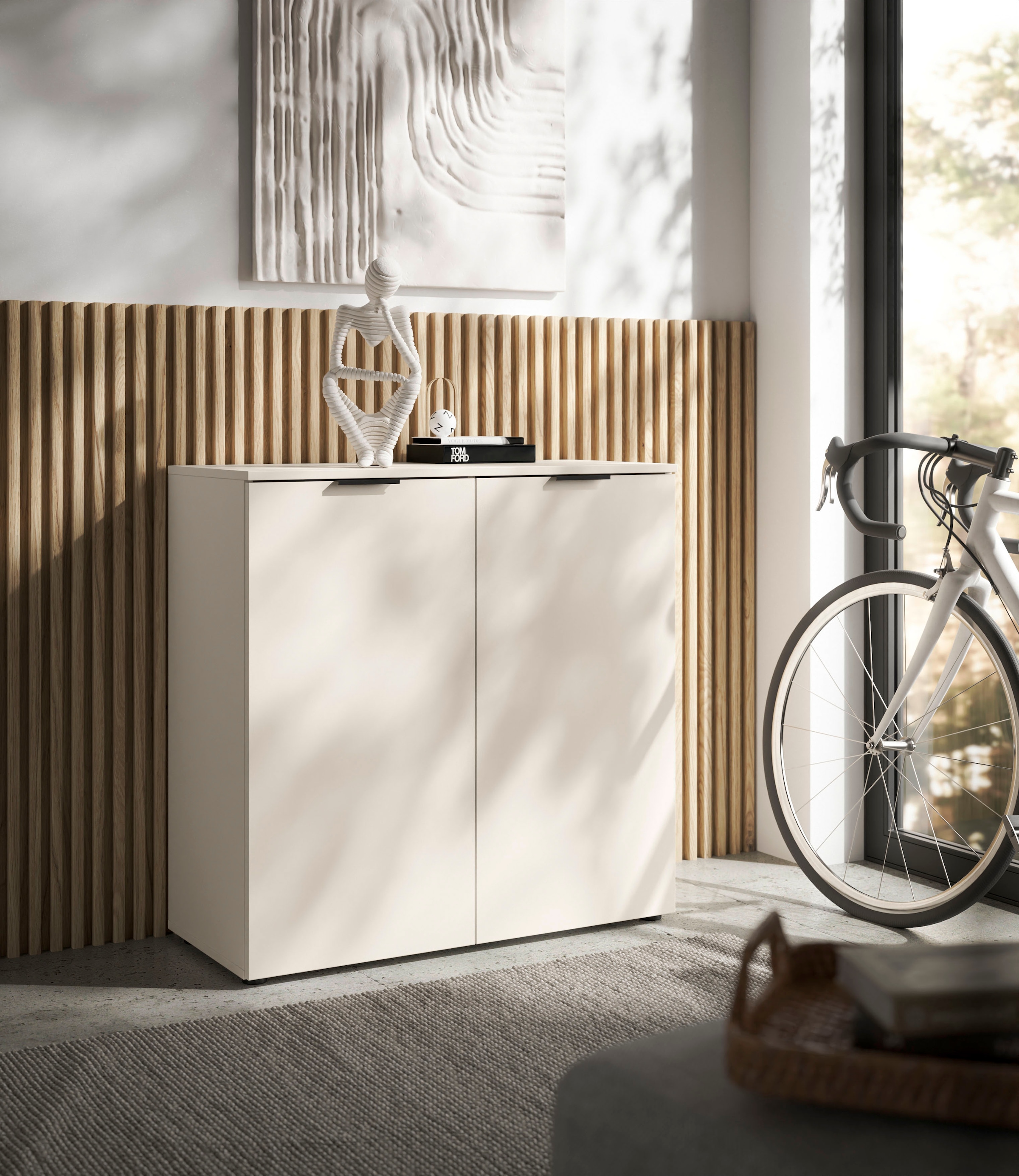 HBZ Sideboard »Linz Kommode, BxHxT 90x90x40cm« 1 Stk. tlg. Breite 90cm,Lip-Griff,Melaminbeschichtung