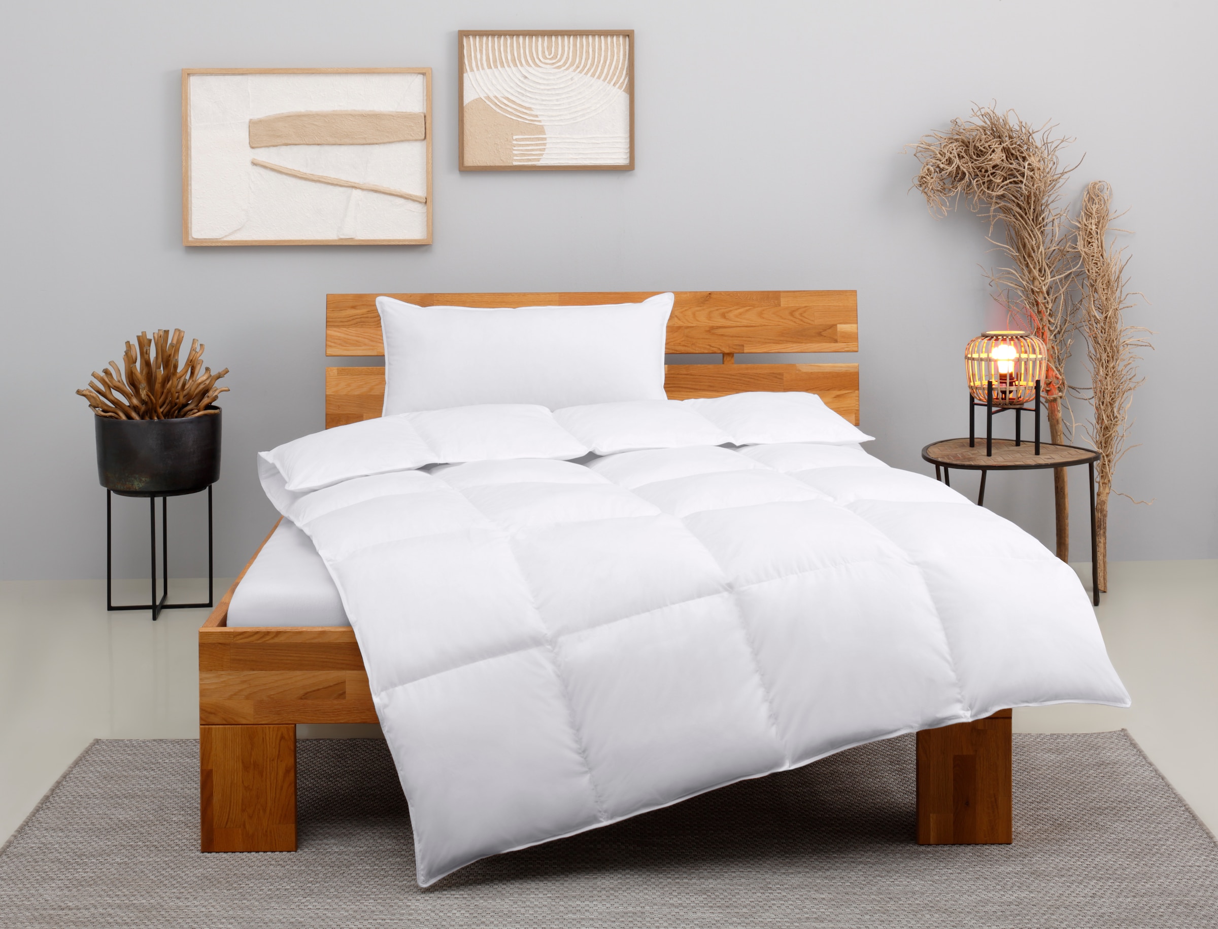 OTTO home Kunstfaserbettdecke + Kopfkissen "Taylore Set: 1 Bettdecke 135x200 cm & 1 Kissen 80x80 cm oder 40x80 cm" Sommer, Herbst & Winter