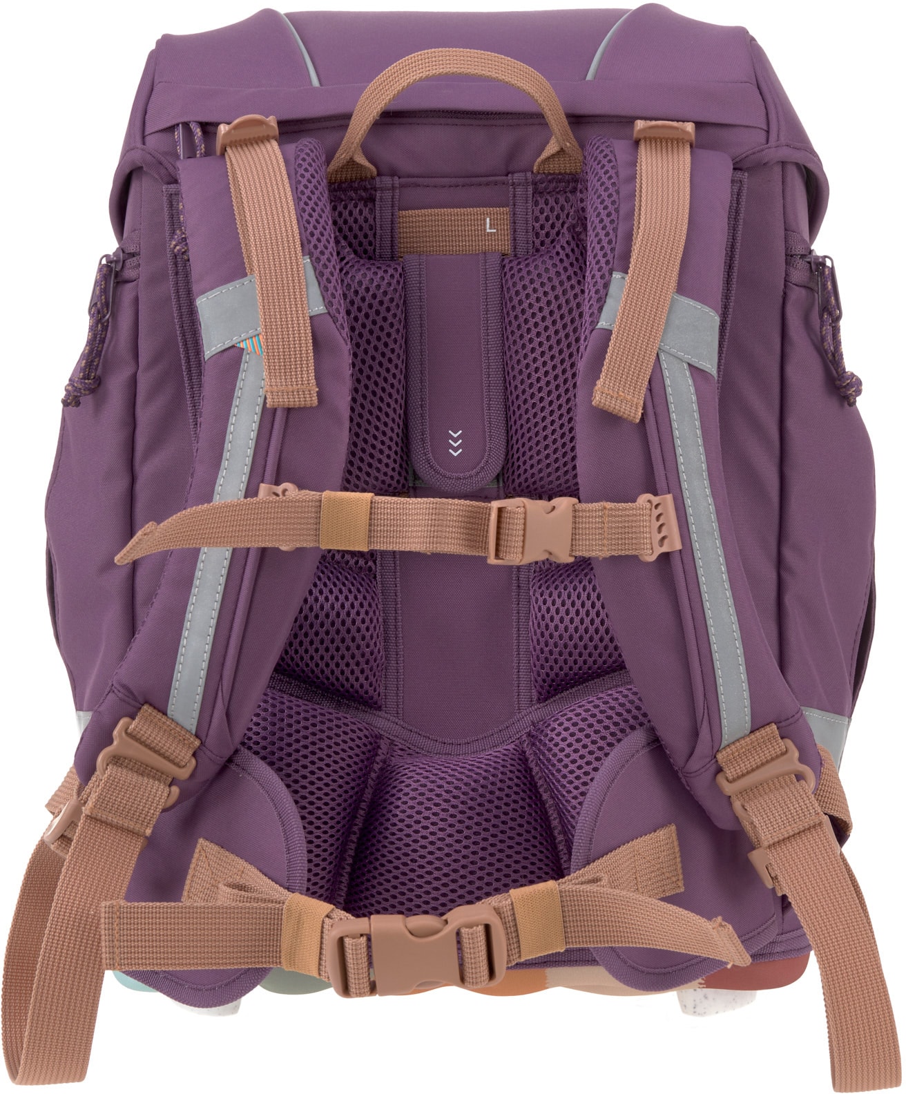 LÄSSIG Schulranzen »Unique, Boxy, Purple«, Reflektoren, PETA-approved vegan; aus recyceltem Material