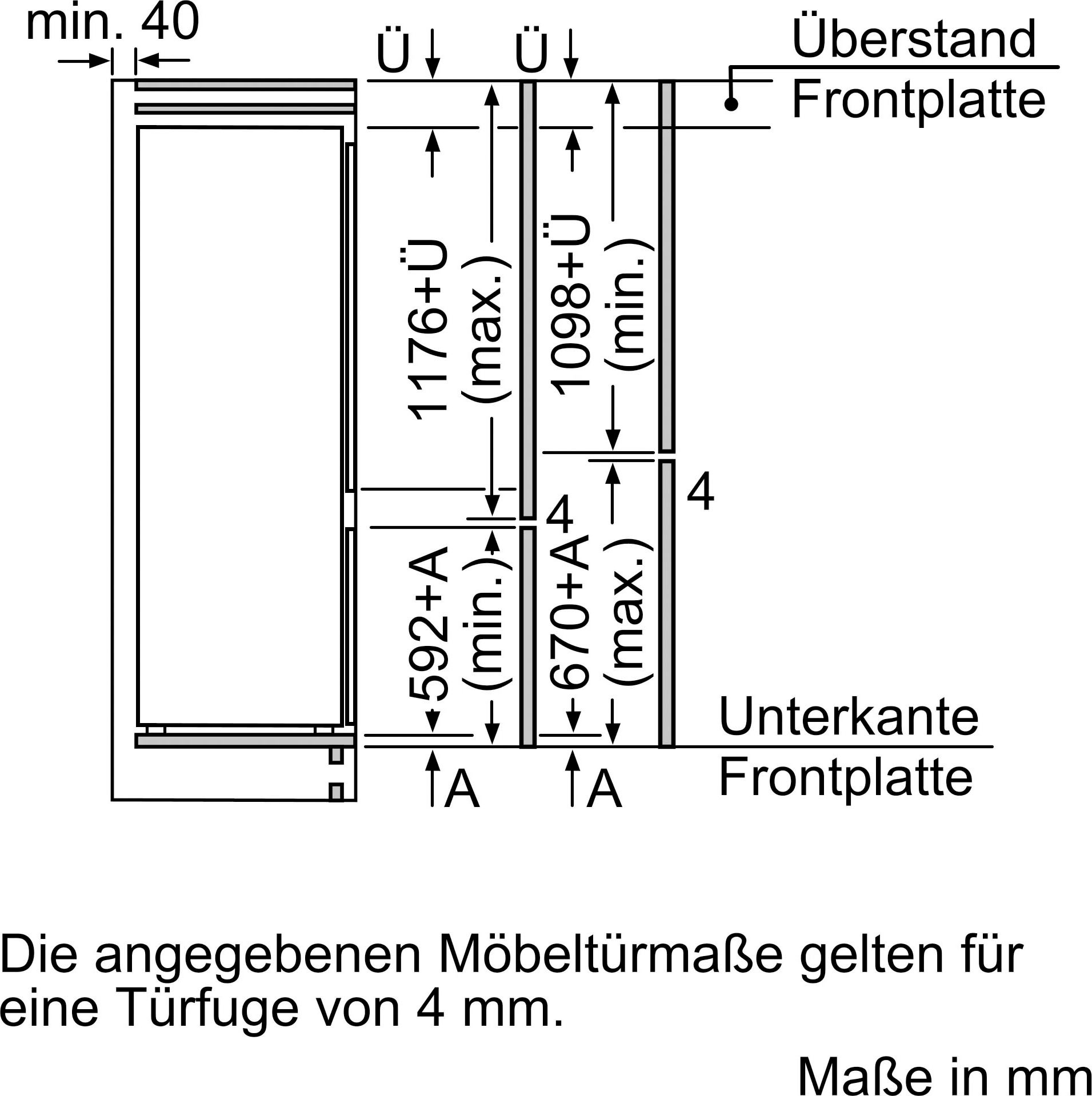 NEFF Einbaukühlgefrierkombination »KI5871SE0«, KI5871SE0, 177,2 cm hoch, 54,1 cm breit, Fresh Safe: Schublade für flexible Lagerung von Obst & Gemüse