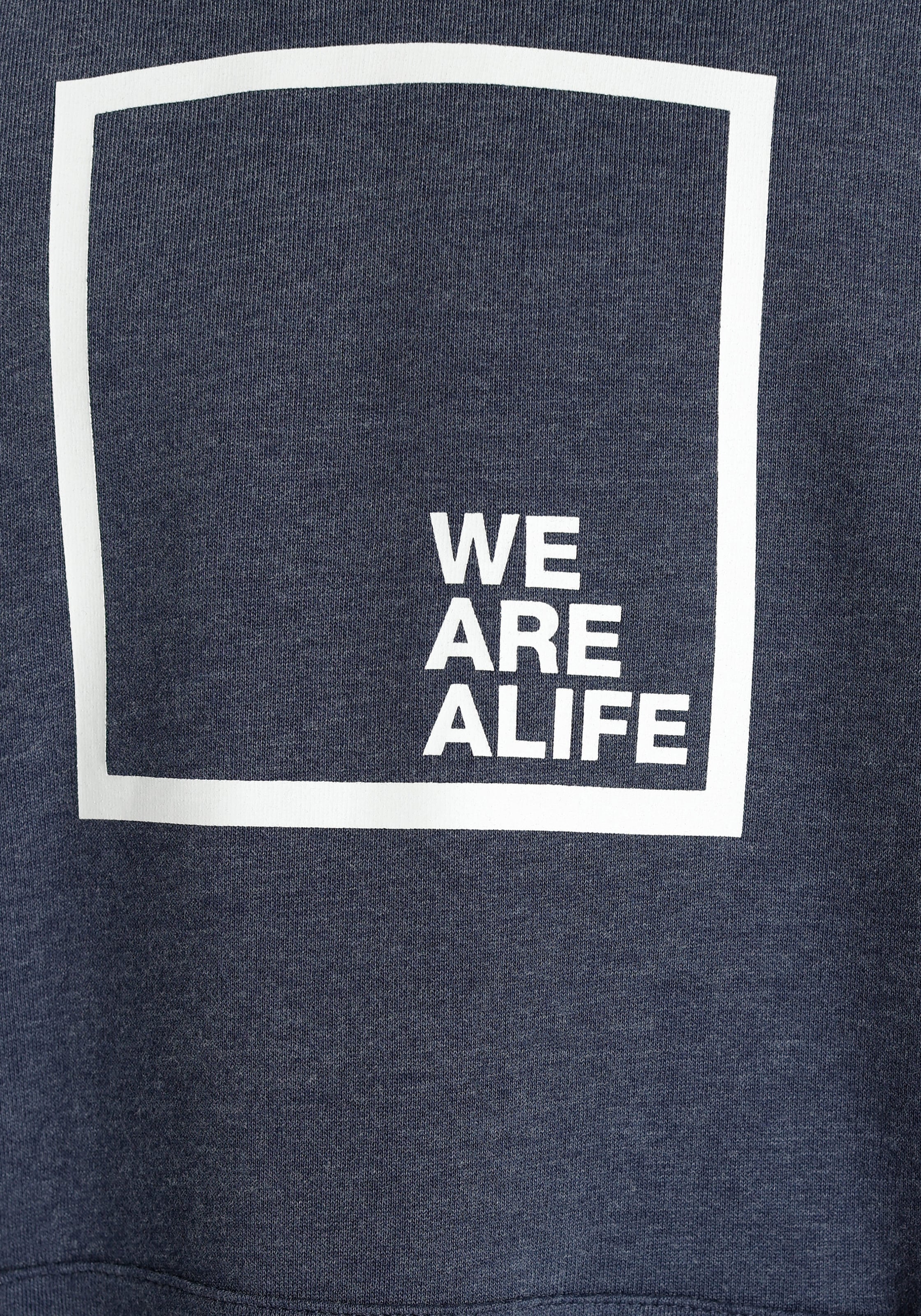 Alife & Kickin Kapuzensweatshirt »Logo-Print«, in melierter Qualität