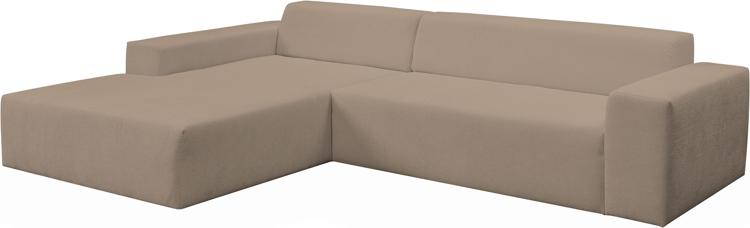 WERK2 Ecksofa »Zeus-XL, Mega-Sofa mit großer Sitztiefe, Stellmaße 311cm x 210cm«, Curvy Trend Garnitur mit urbaner Optik, bequem, Big-Sofa, L-Form