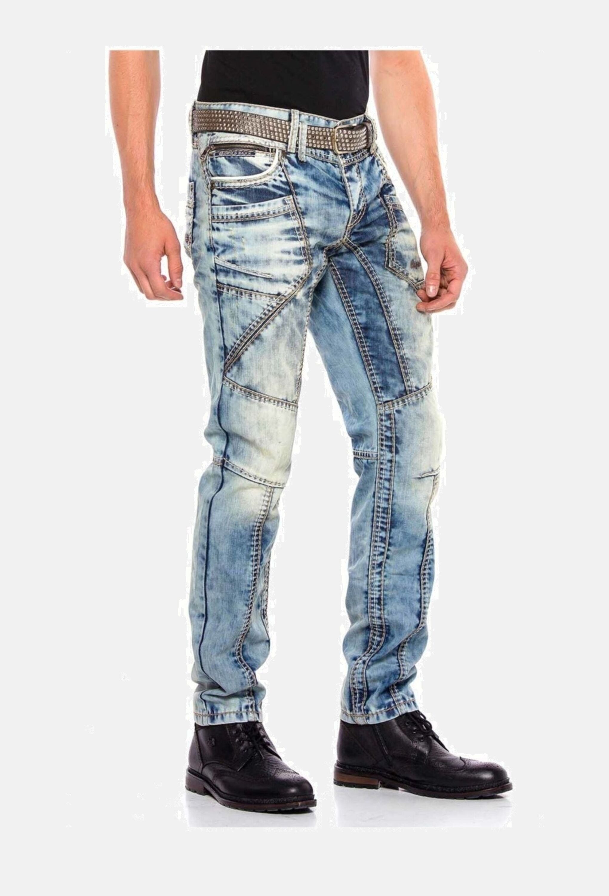 Cipo & Baxx 5-Pocket-Jeans »Cipo & Baxx Jeans« mit modernen Ziernähten, CD535