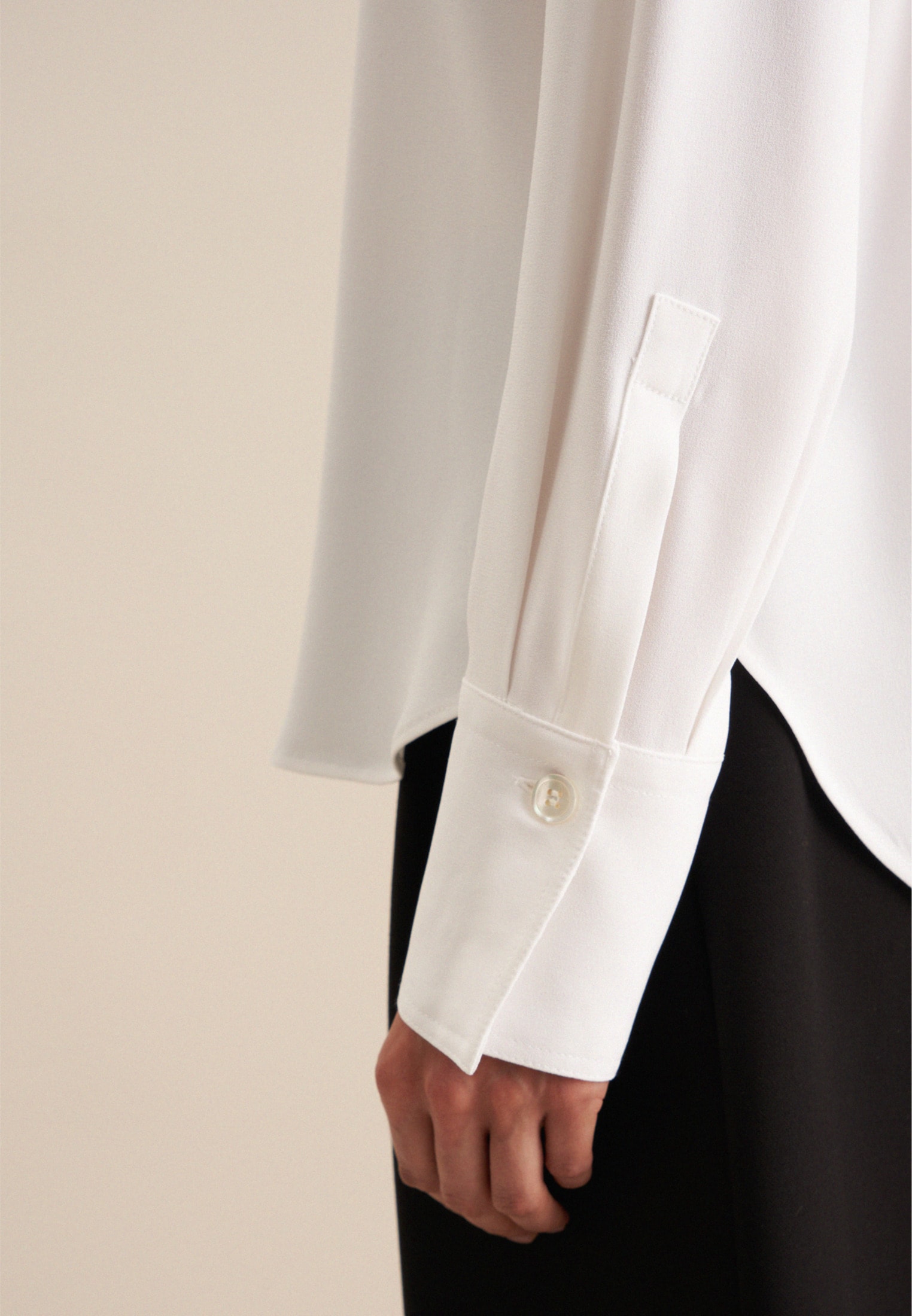 seidensticker Hemdbluse »Schwarze Rose« Langarm Kragen Uni