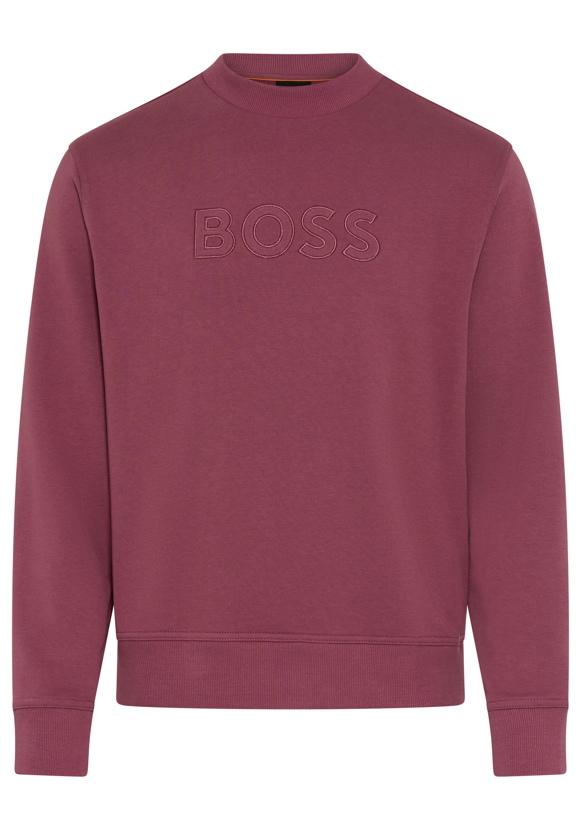 BOSS ORANGE Sweatshirt , Rundhalsausschnitt, Relaxed Fit, große Logo-Stickerei
