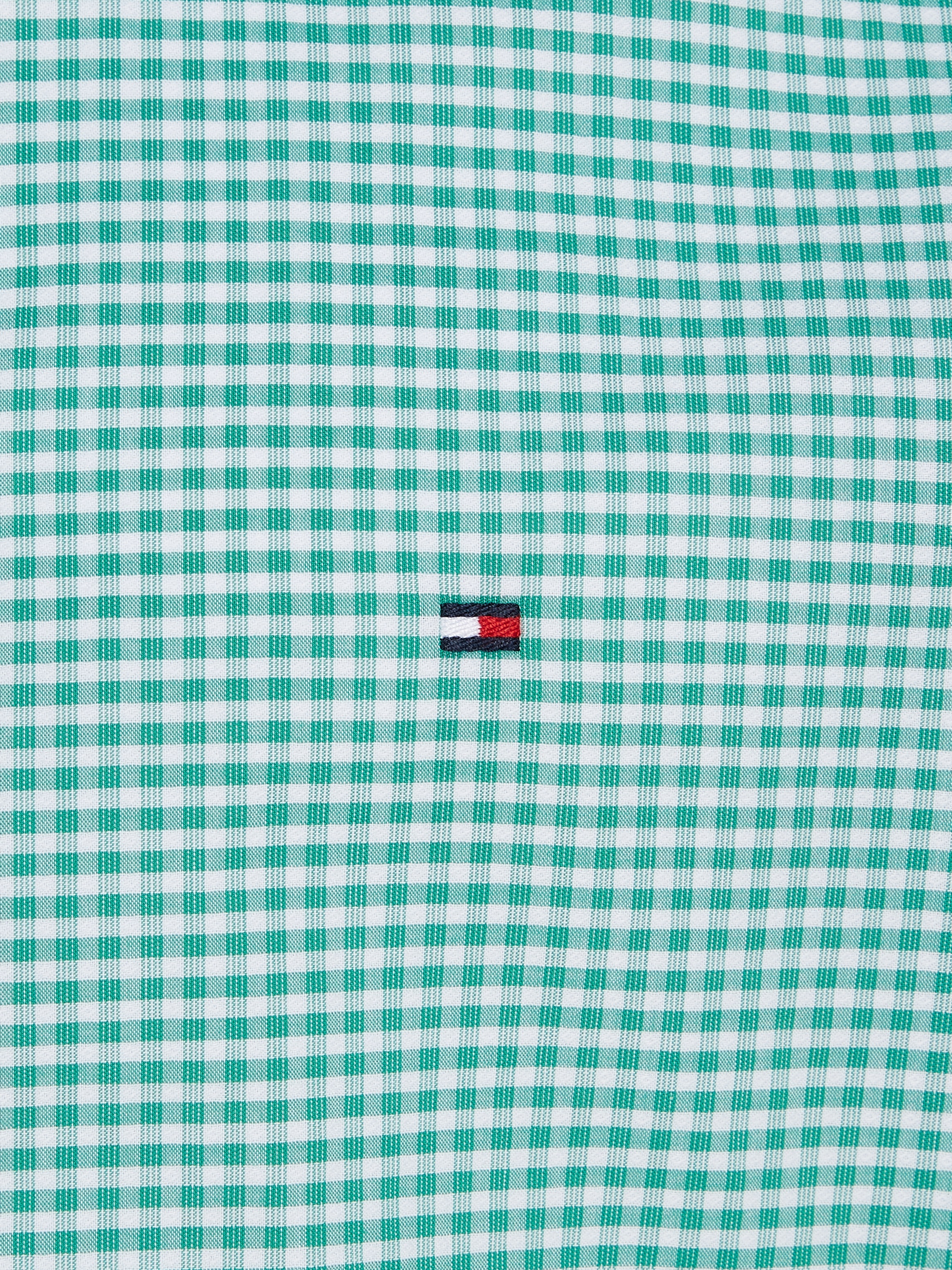 Tommy Hilfiger Karohemd »FLEX TEXTURED GINGHAM SF SHIRT«, mit kleiner Logostickerei