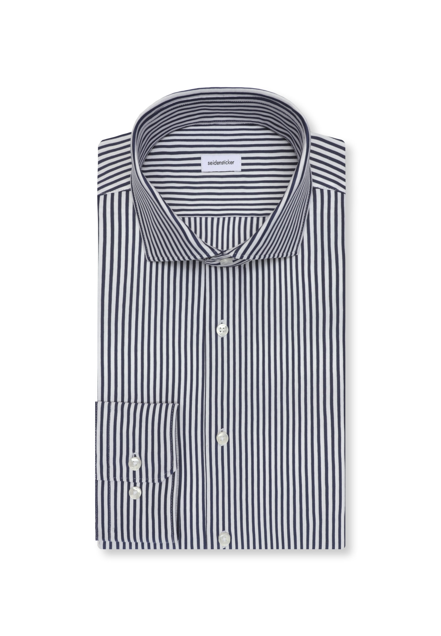 seidensticker Businesshemd »Schwarze Rose« Shaped 1/1 Kentkragen Gestreift