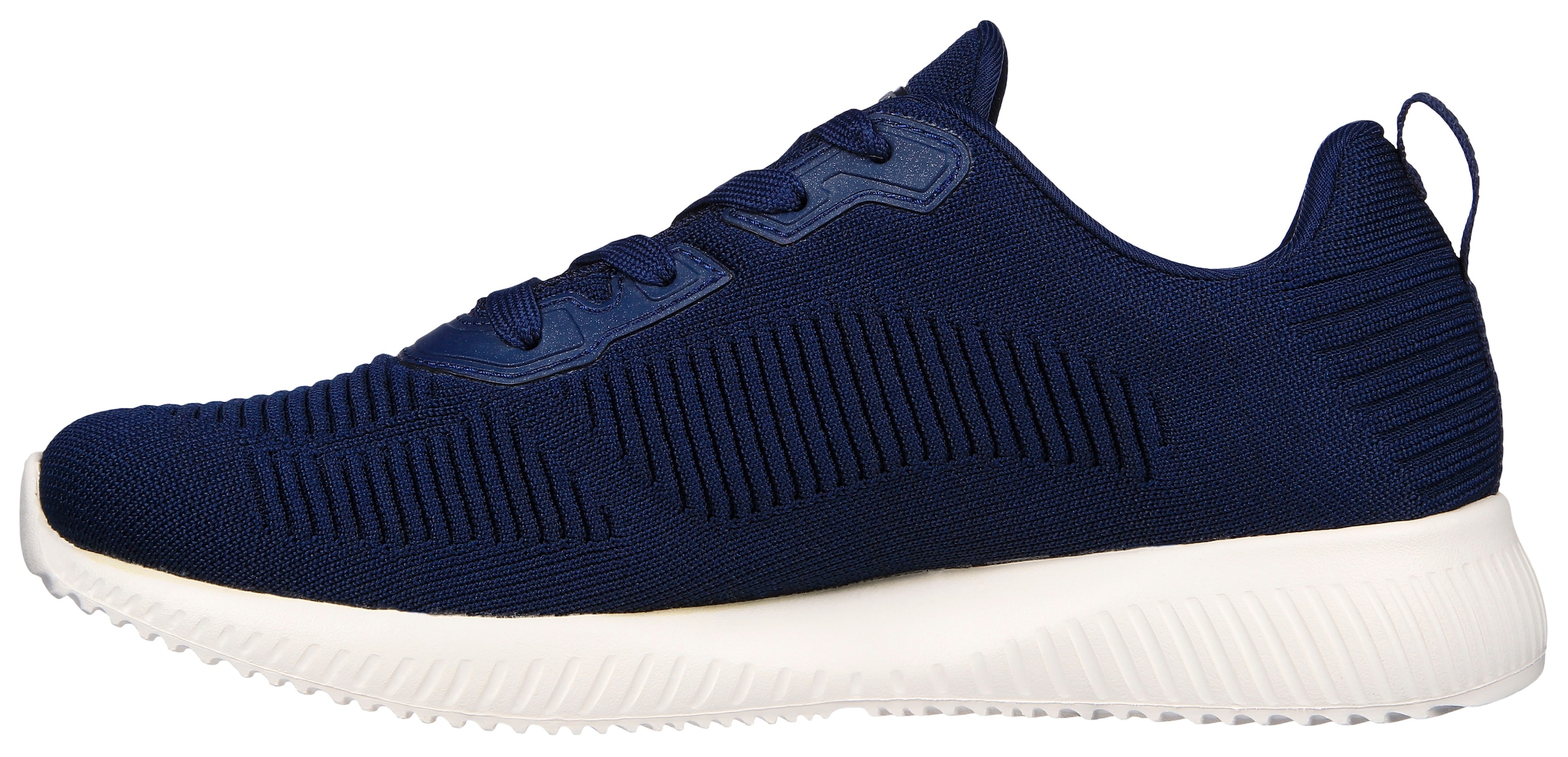 Skechers Sneaker »BOBS SQUAD - TOUGH TALK«  Schnürschuh, Freizeitschuh, Trainingsschuh in Strick-Optik