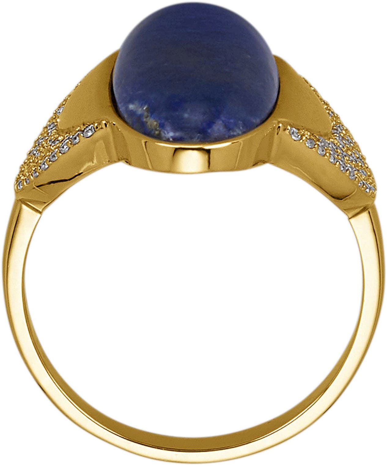 Firetti Fingerring »Schmuck Geschenk Silber 925 Damenring Ring Oval«, mit Lapislazuli, Zirkonia (synth.)