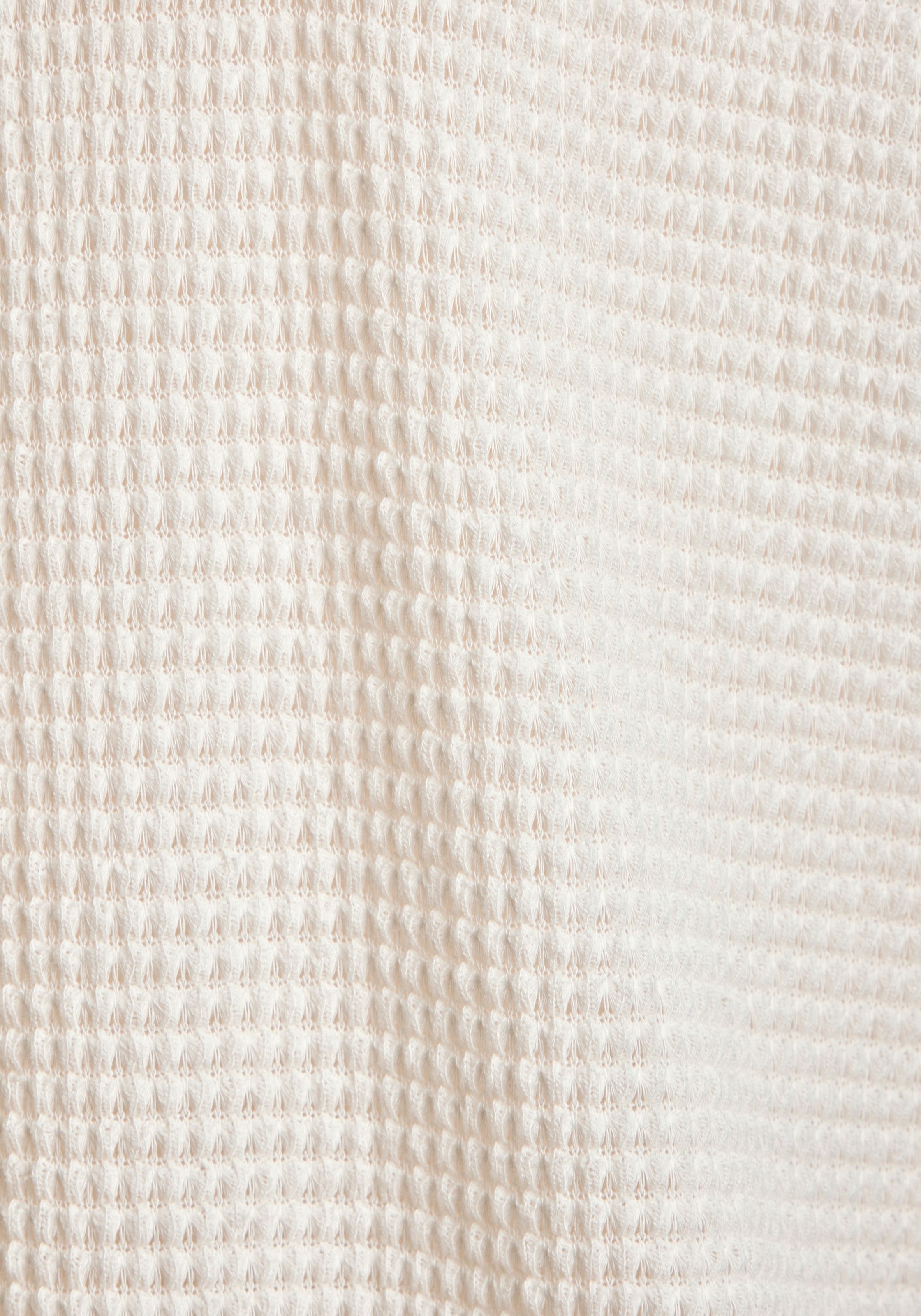 LASCANA Kapuzenshirt »aus sommerlichem Waffelstrick« Sommerhoody mit Knopfleiste