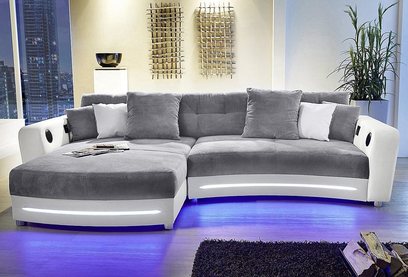 Jockenhöfer Gruppe Ecksofa Laredo, inklusive RGB-LED-Beleuchtung und Bluetooth-Soundsystem