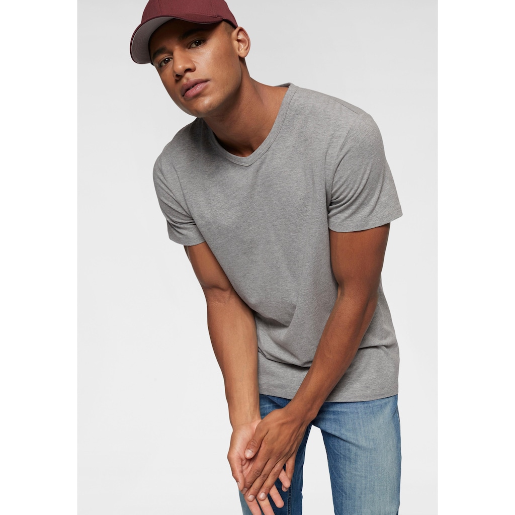 Jack & Jones T-Shirt »SLIM- FIT BASIC TEE V-NECK«