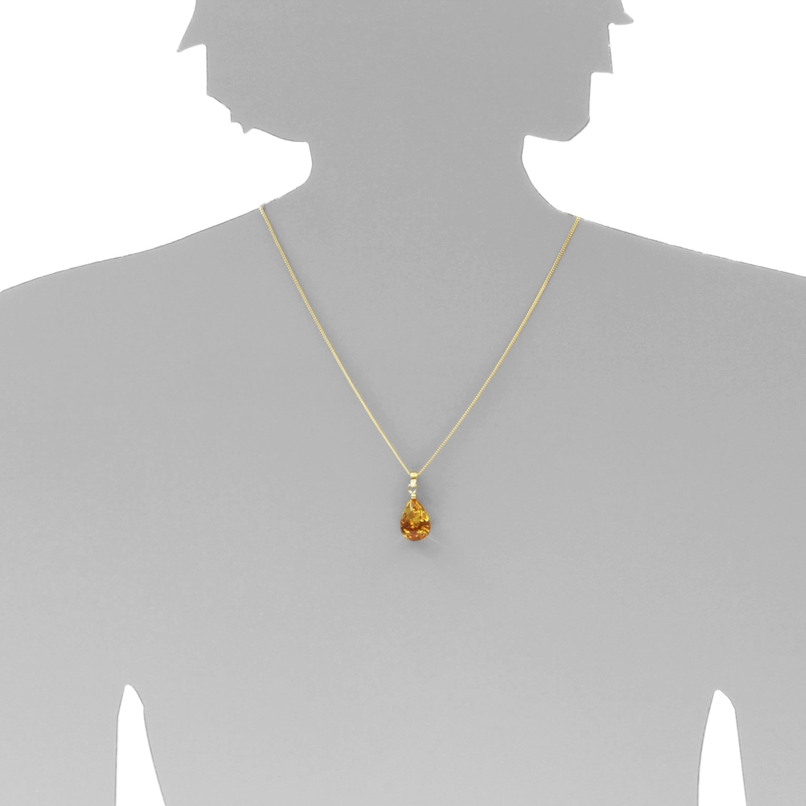 OSTSEE-SCHMUCK Kettenanhänger »- Tropfen ca. 20 mm lang - Gold 333/000 - Bernstein -,«