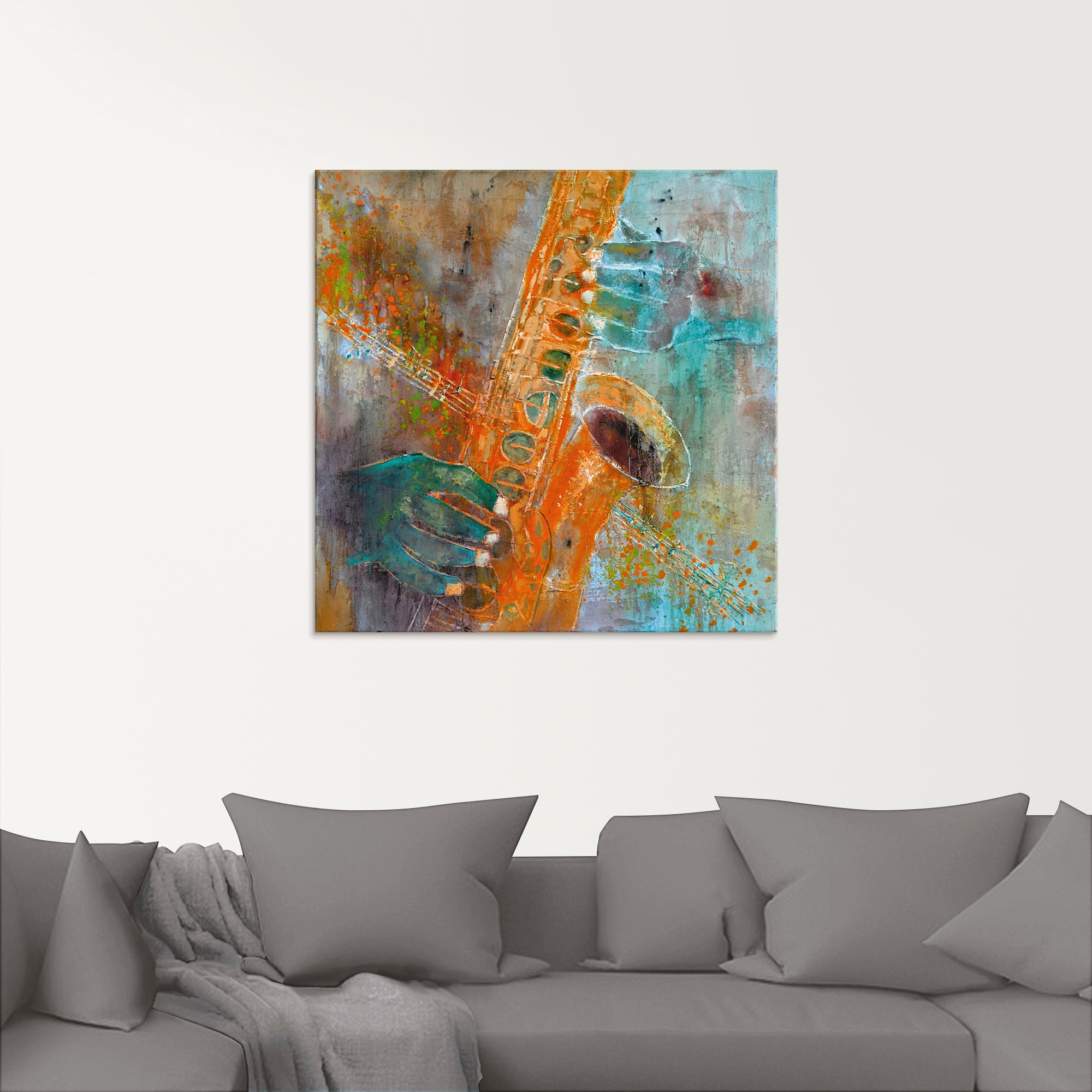 Artland Glasbild »Ein Saxofon« Instrumente 1 Stk. tlg. in verschiedenen Größen