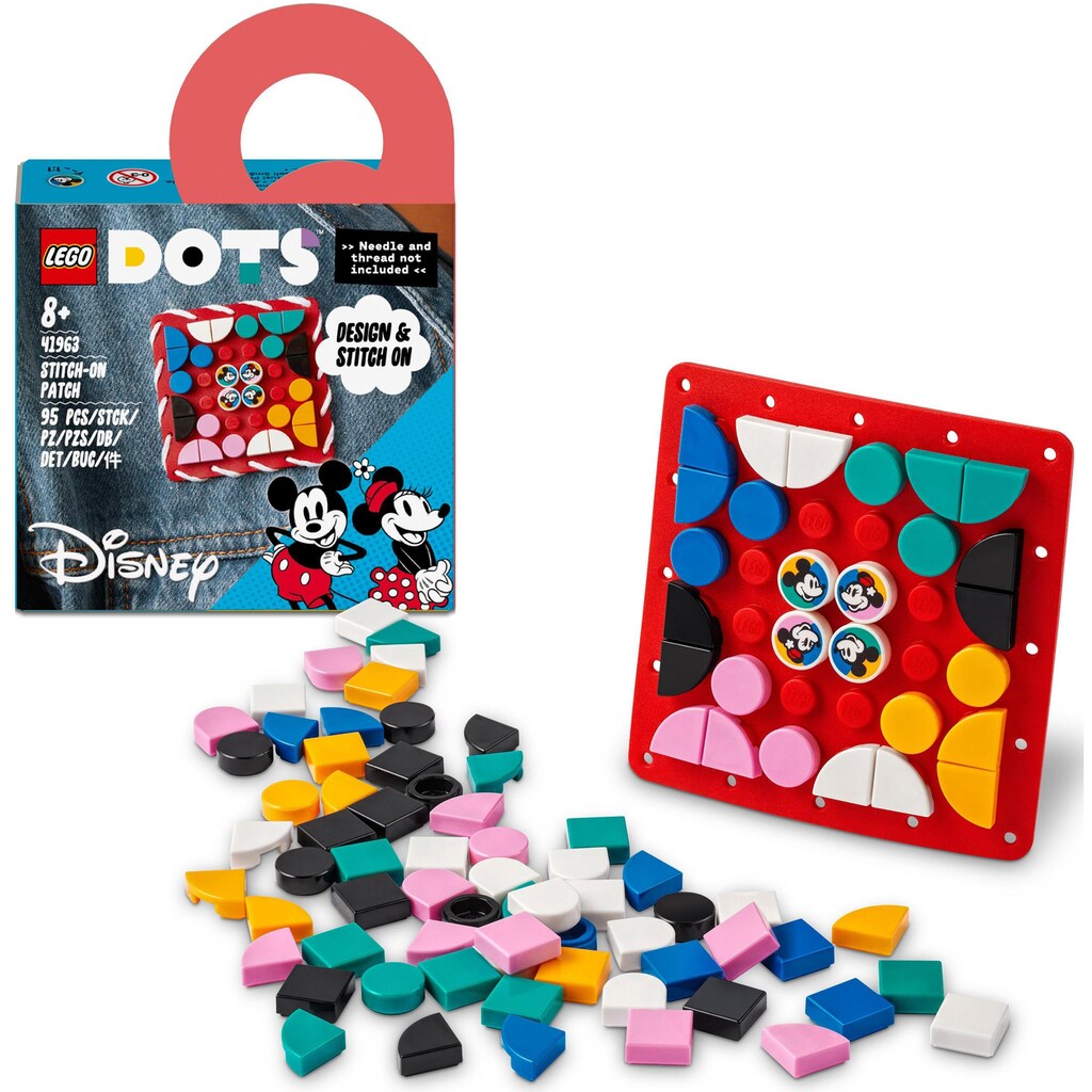 LEGO® Konstruktionsspielsteine »Micky und Minnie Kreativ-Aufnäher (41963), LEGO® DOTS«, (95 St.)