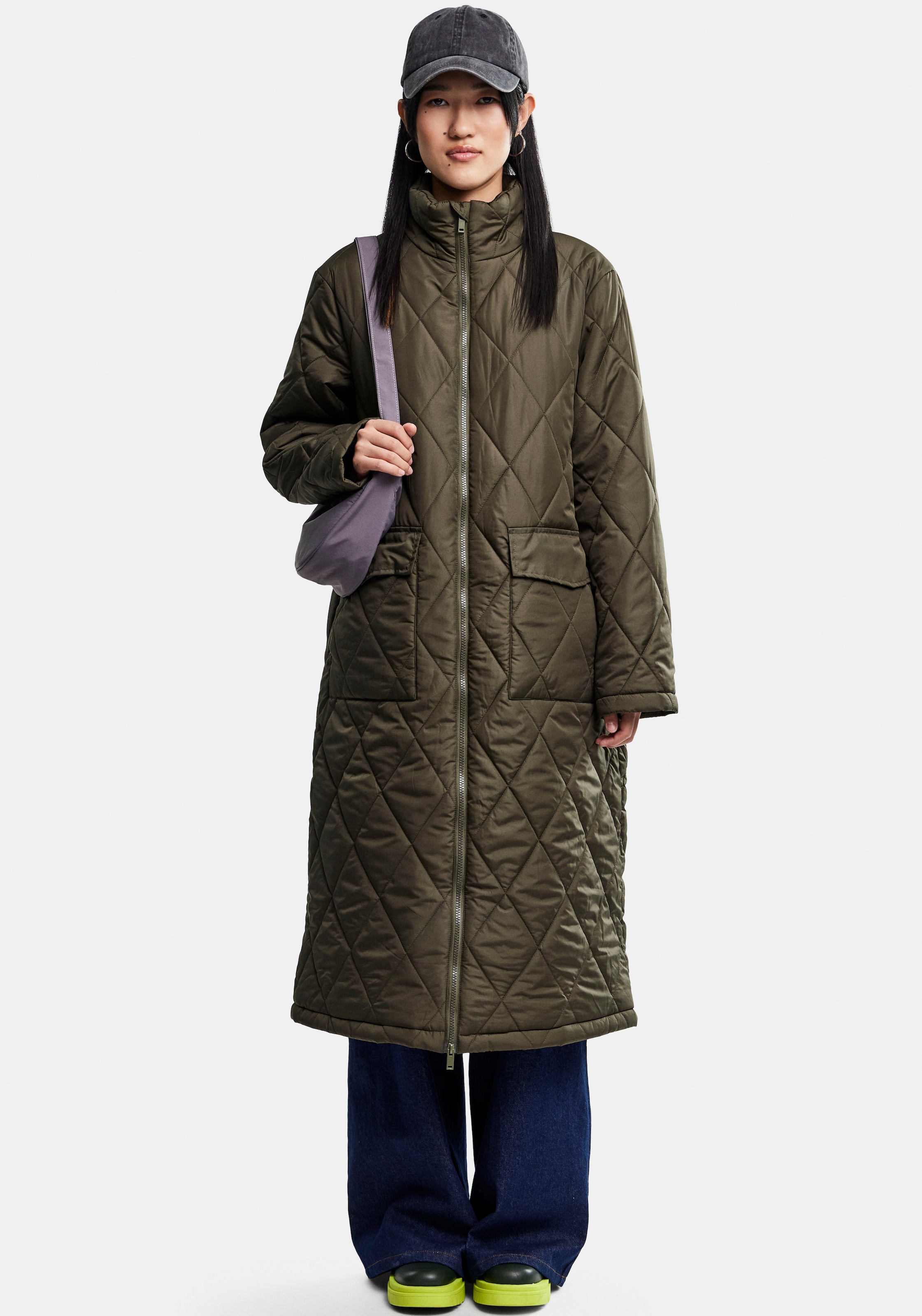 Steppmantel »PCMAILEY LONG QUILTED JACKET NOOS BC«