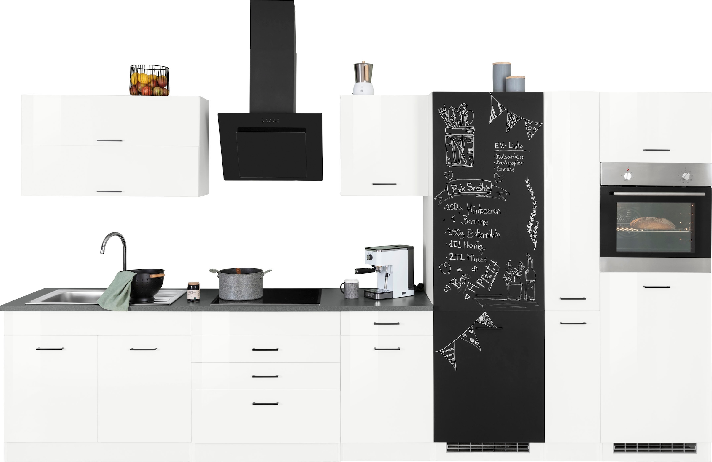 HELD MÖBEL Küchenzeile »Trier«, ohne auf bestellen E-Geräte, Breite cm 380 Rechnung