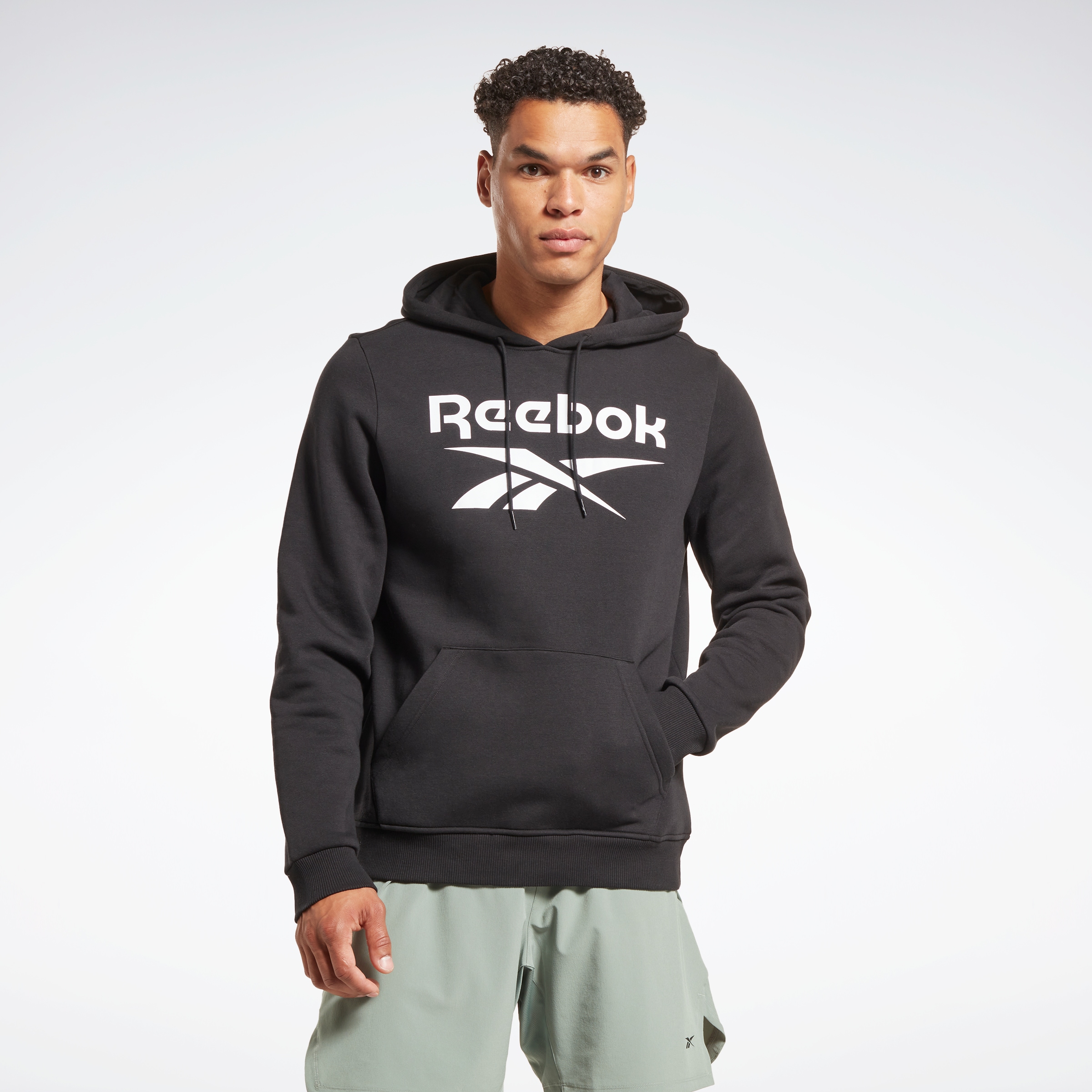 Sweatshirt »REEBOK IDENTITY FLEECE STACKED LOGO PULLOVER HOODIE«