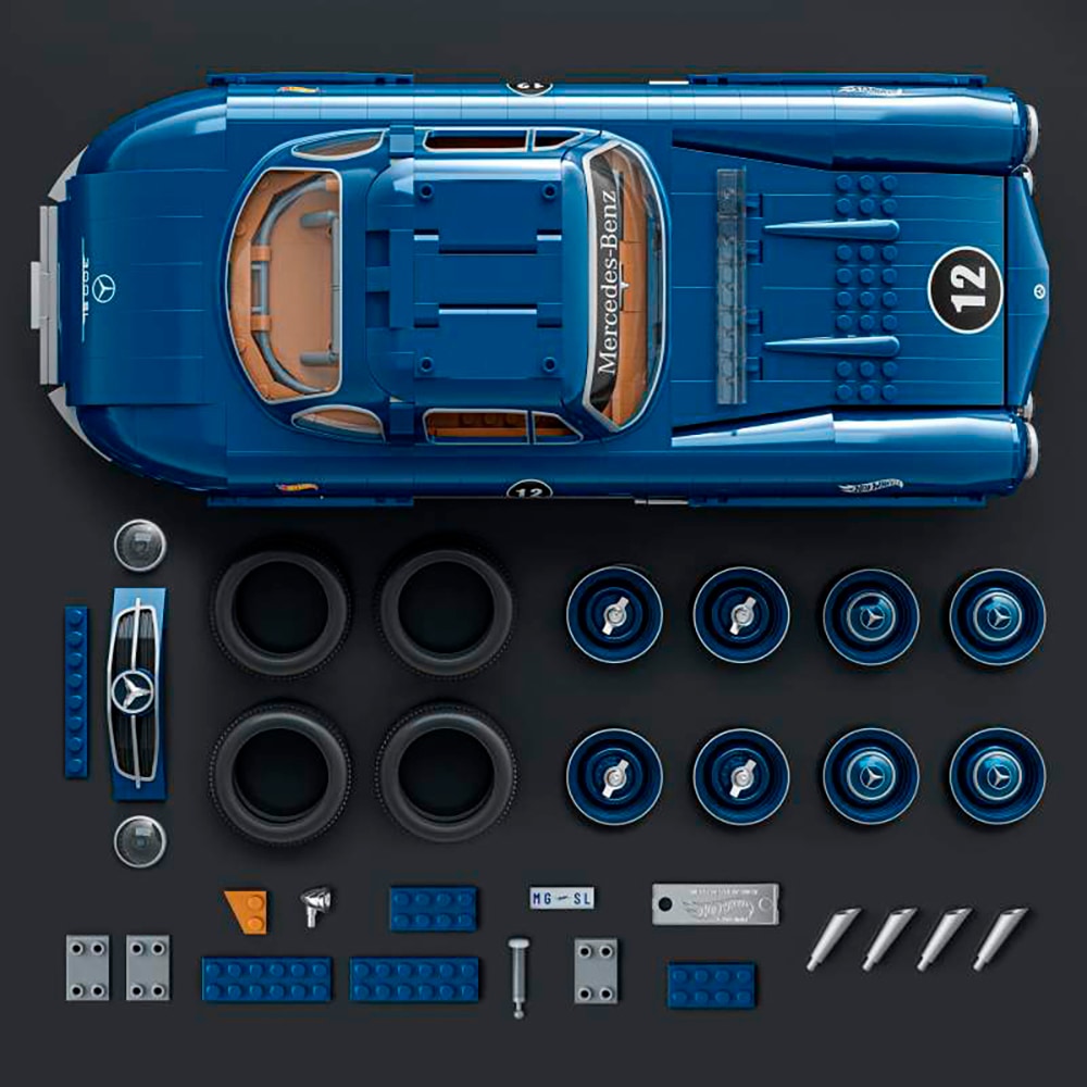 Mattel® Modellbausatz »Mattel Brick Shop Hot Wheels, PREMIUM SERIES MERCEDES-BENZ« 1.600 Stk. tlg. 1:12