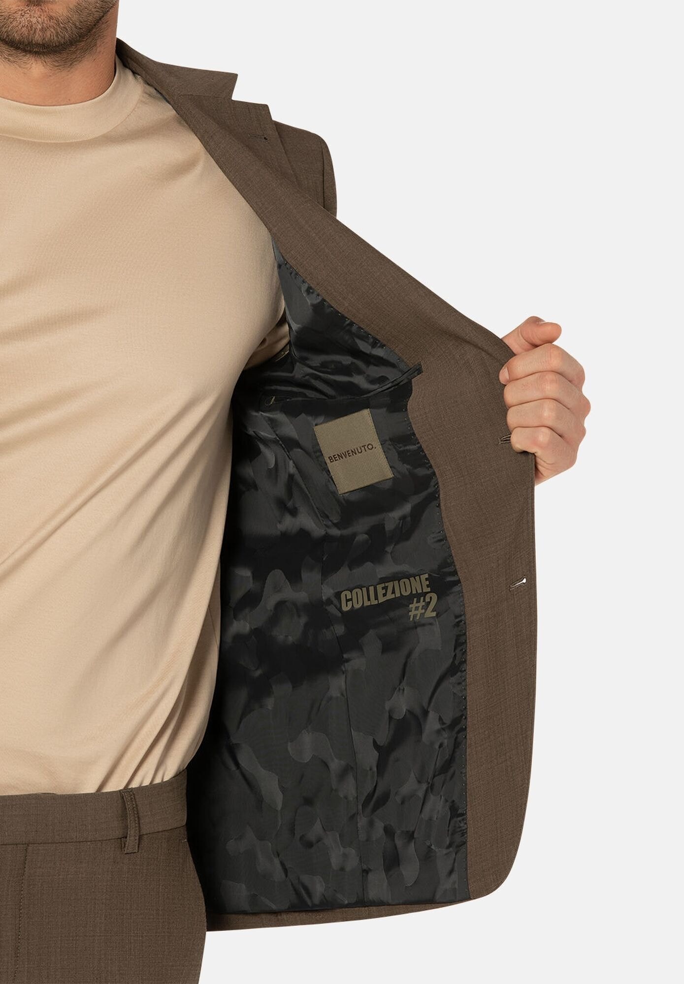 BENVENUTO. Anzug »SALVI Iago 360« 2 tlg. slim fit mit 4-Knopf-Manschette
