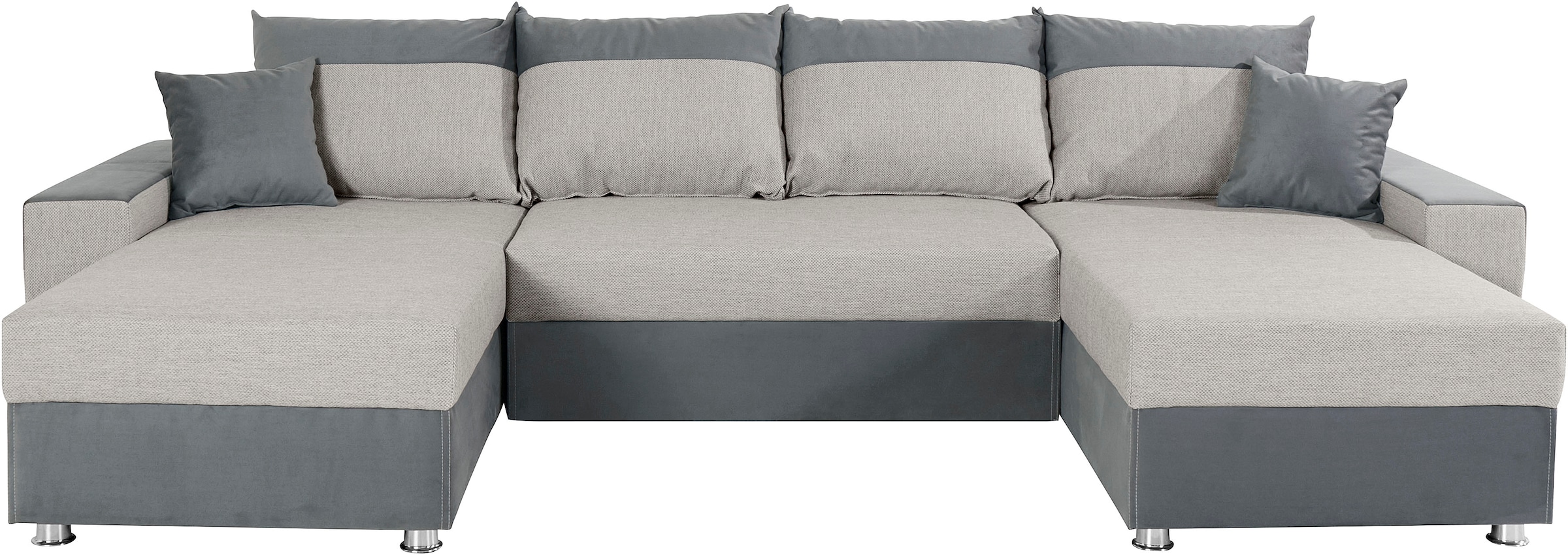 COLLECTION AB Wohnlandschaft »Antalya U-Form«, mit Bettkasten und Bettfunktion, 2 Zierkissen inklusive