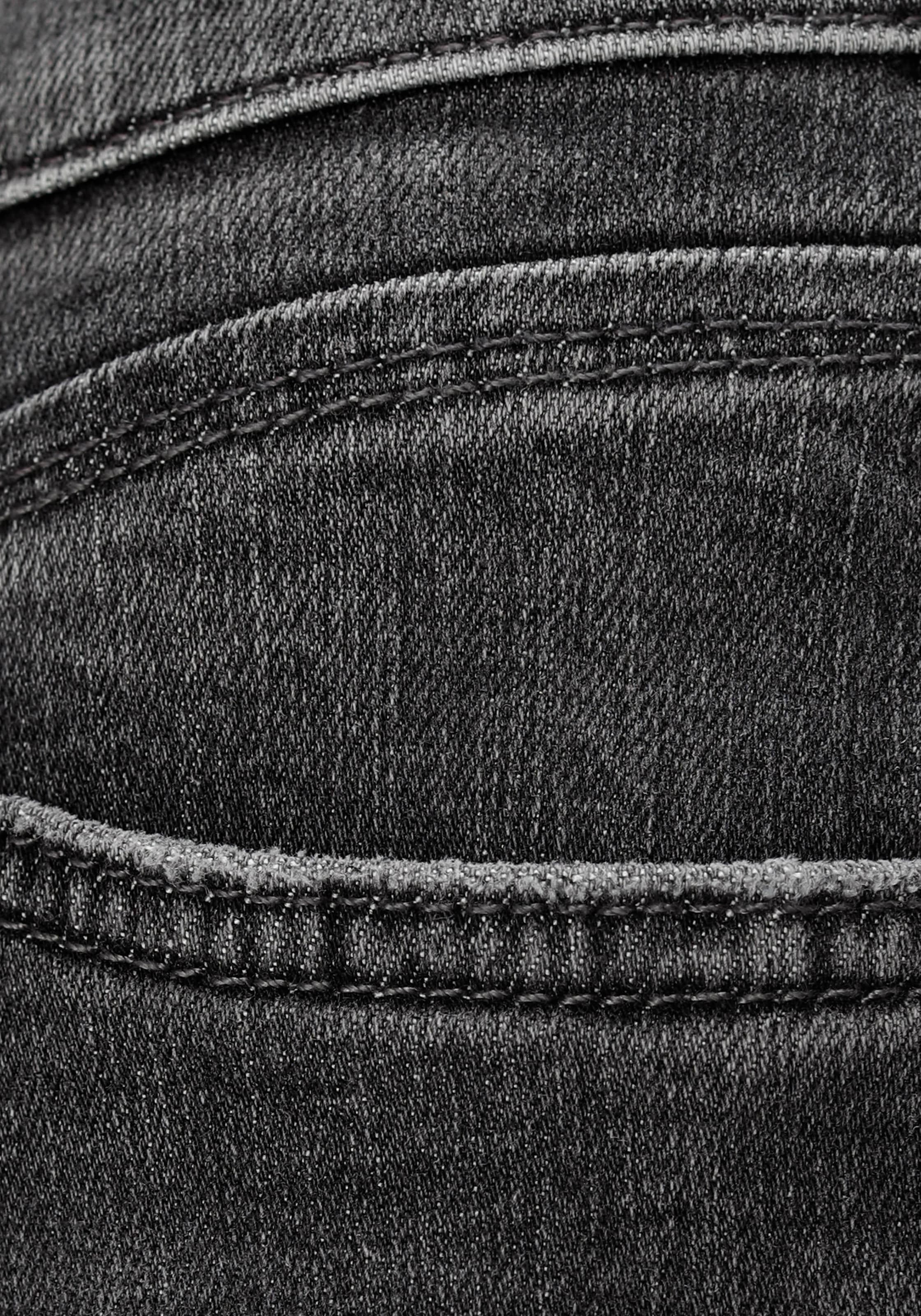 Jeans bei hinteren Tasche auf Nieten Dekorative MAC ♕ der »Melanie-Heart«, Gerade