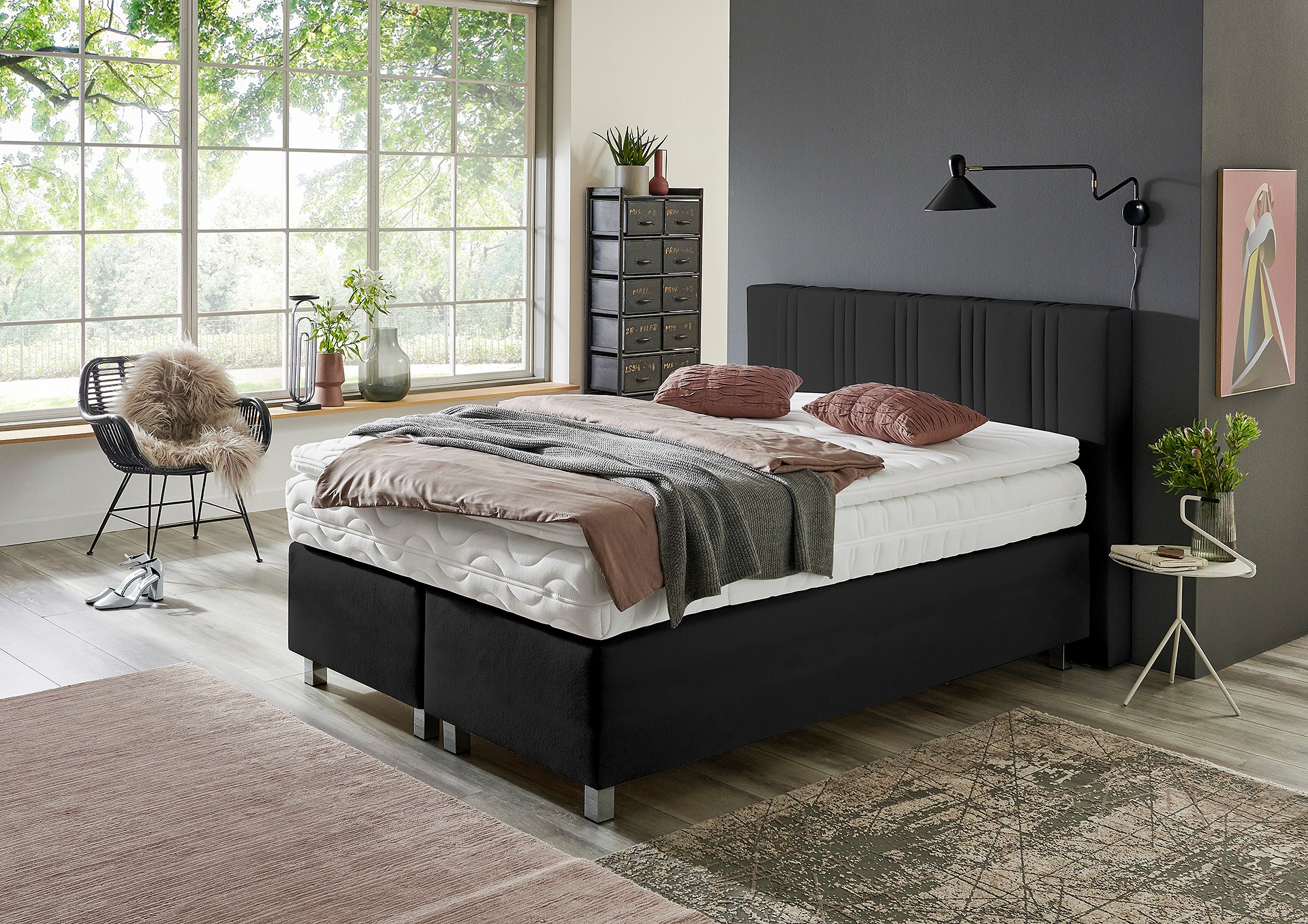 Westfalia Schlafkomfort Boxspringbett, wahlweise mit Bettkasten und Topper