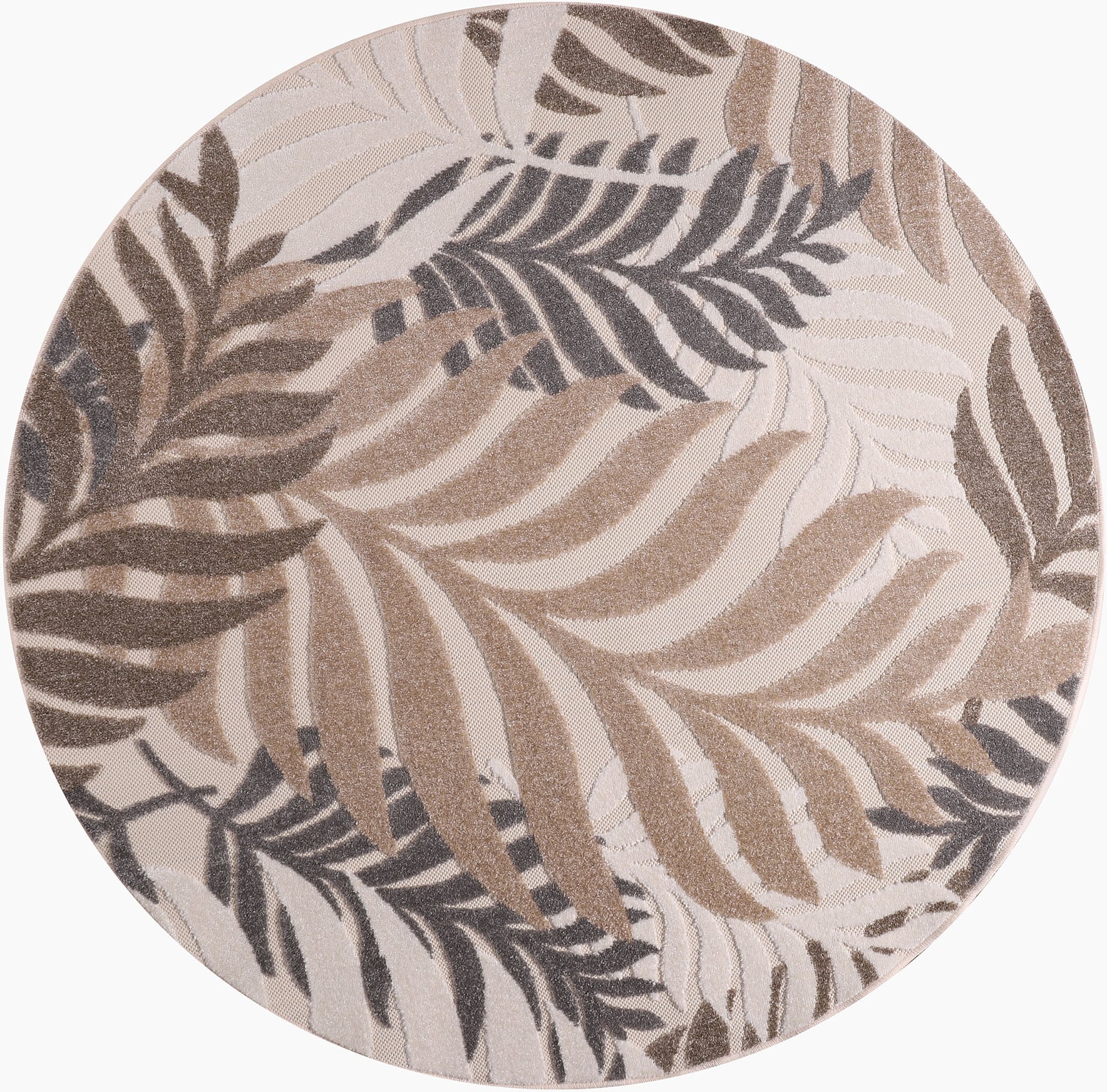 Sanat Teppich »Floral Outdoor«, rund, 6 mm Höhe, In- und Outdoor geeignet, florales Design, Balkon, Terasse