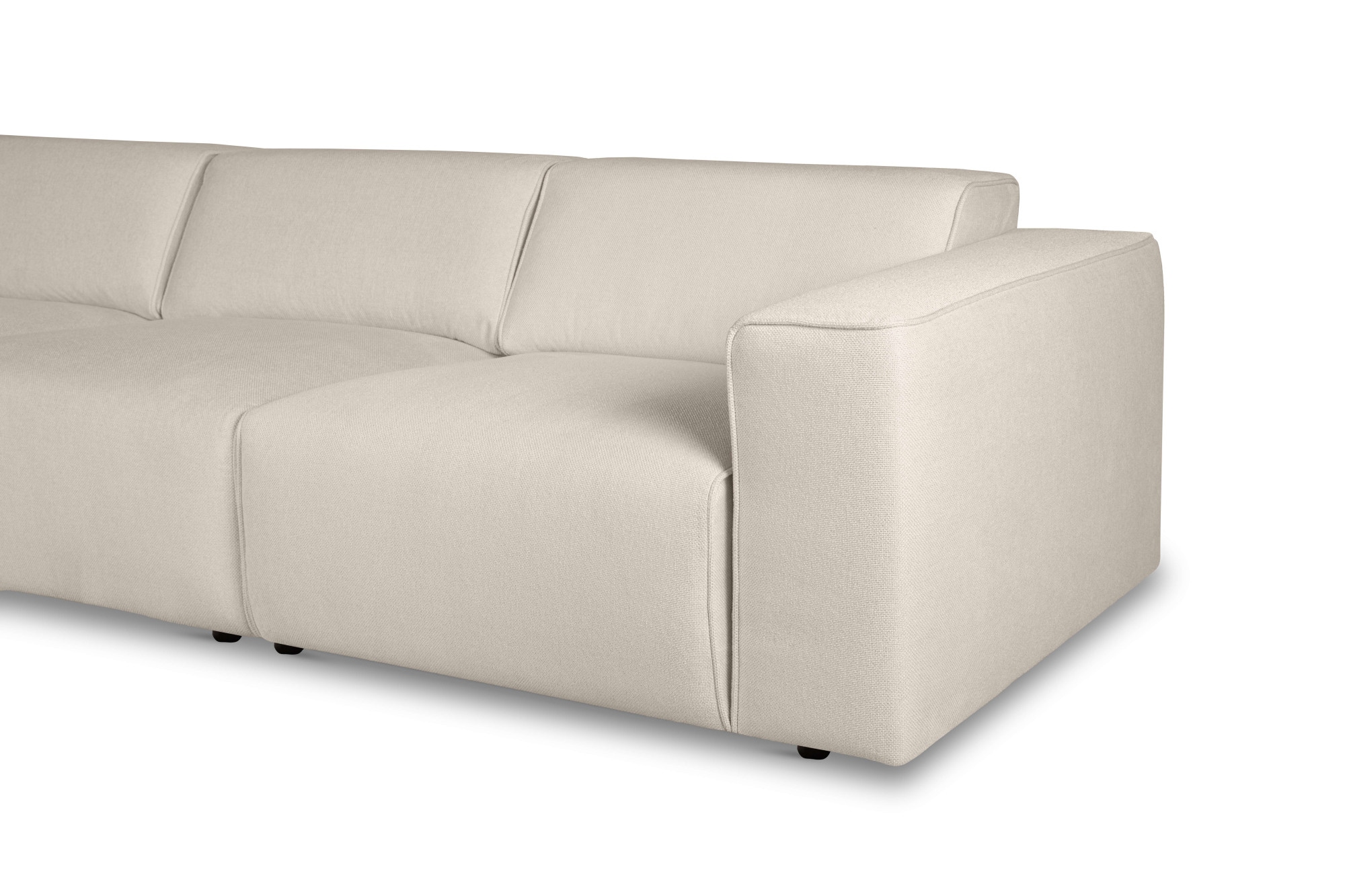 andas Ecksofa »Noord«, L-Form, mit Kedernaht, Breite 281 cm, Cord, Struktur, Webstoff
