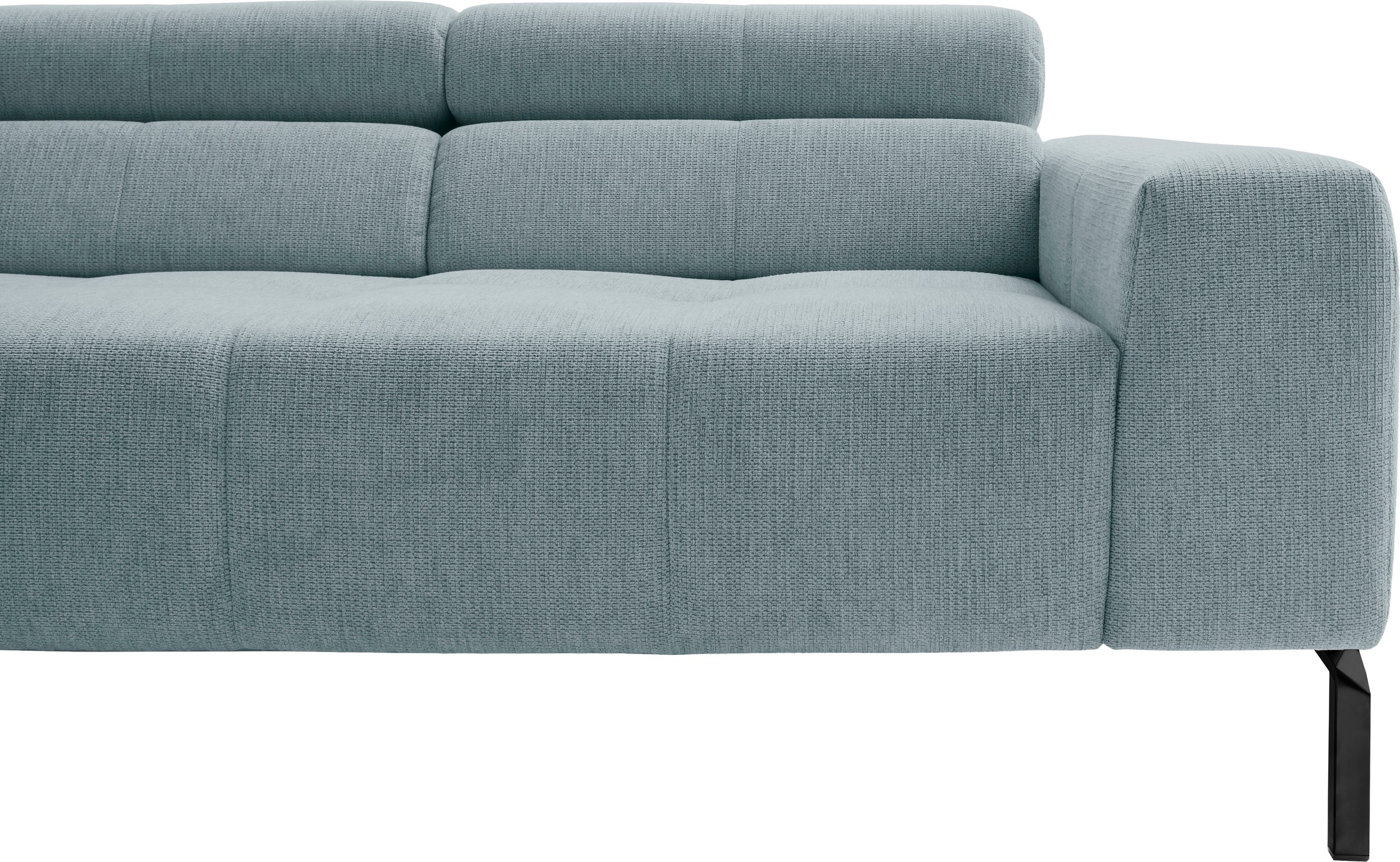 Home affaire Ecksofa »Claya Move, L-Form, Kopf- & Rückenverstellung, Breite 282 cm« Moderne Steppung, weicher Polsteraufbau & saugroboterfreundliche Höhe