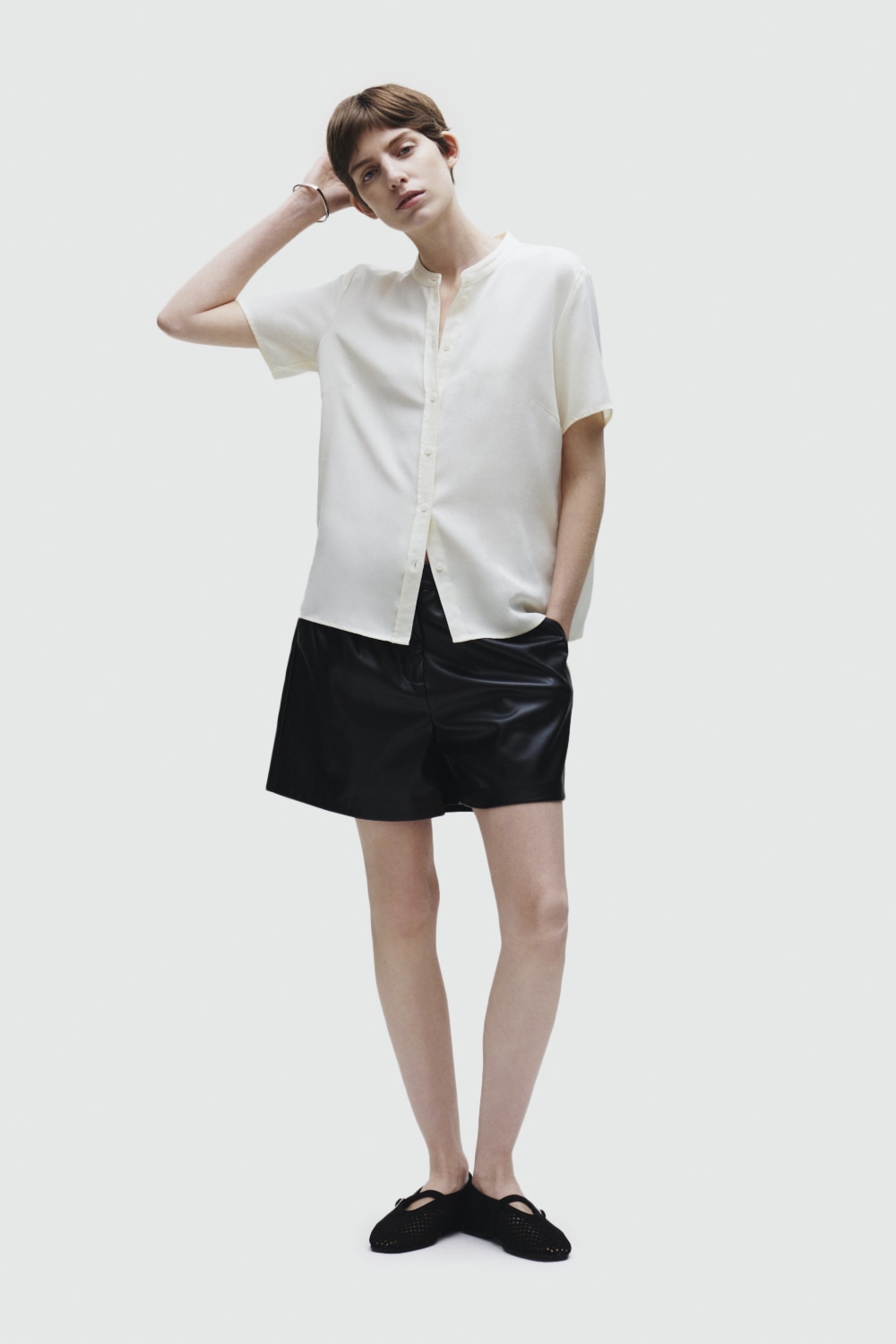 ONLY Shorts »ONLSARAMY FAUX LEATHER SHORTS OY OTW«