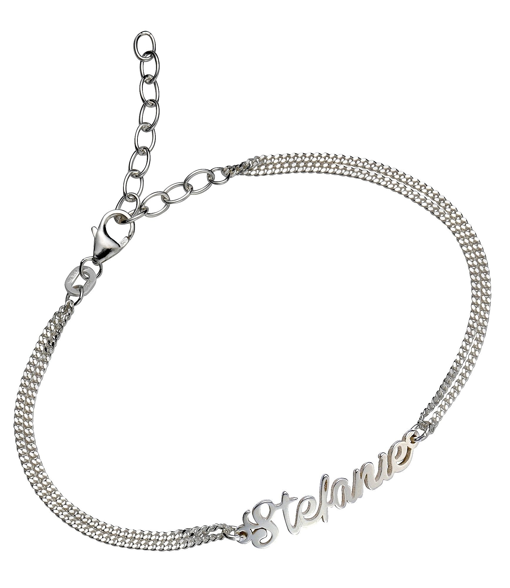 Mail, Namensarmband Armband zur Silber per Weihnachten Gravur mit Firetti Geburtstag Namenskette«, 925 Geschenk GRAVURwunsch Anlass »Schmuck Valentinstag