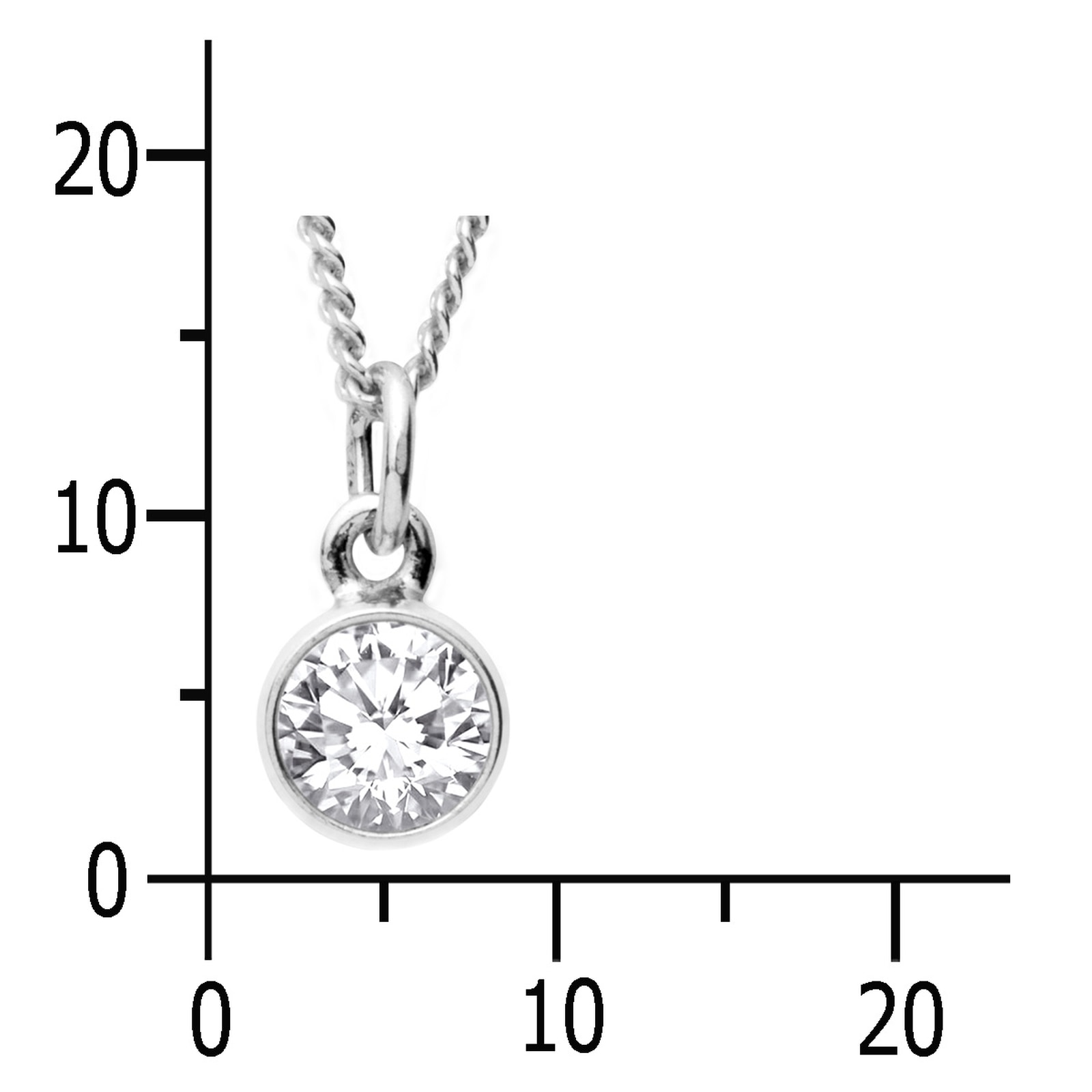 OSTSEE-SCHMUCK Kette mit Anhänger »- Classic 6 mm - Silber 925/000 - Zirkonia«