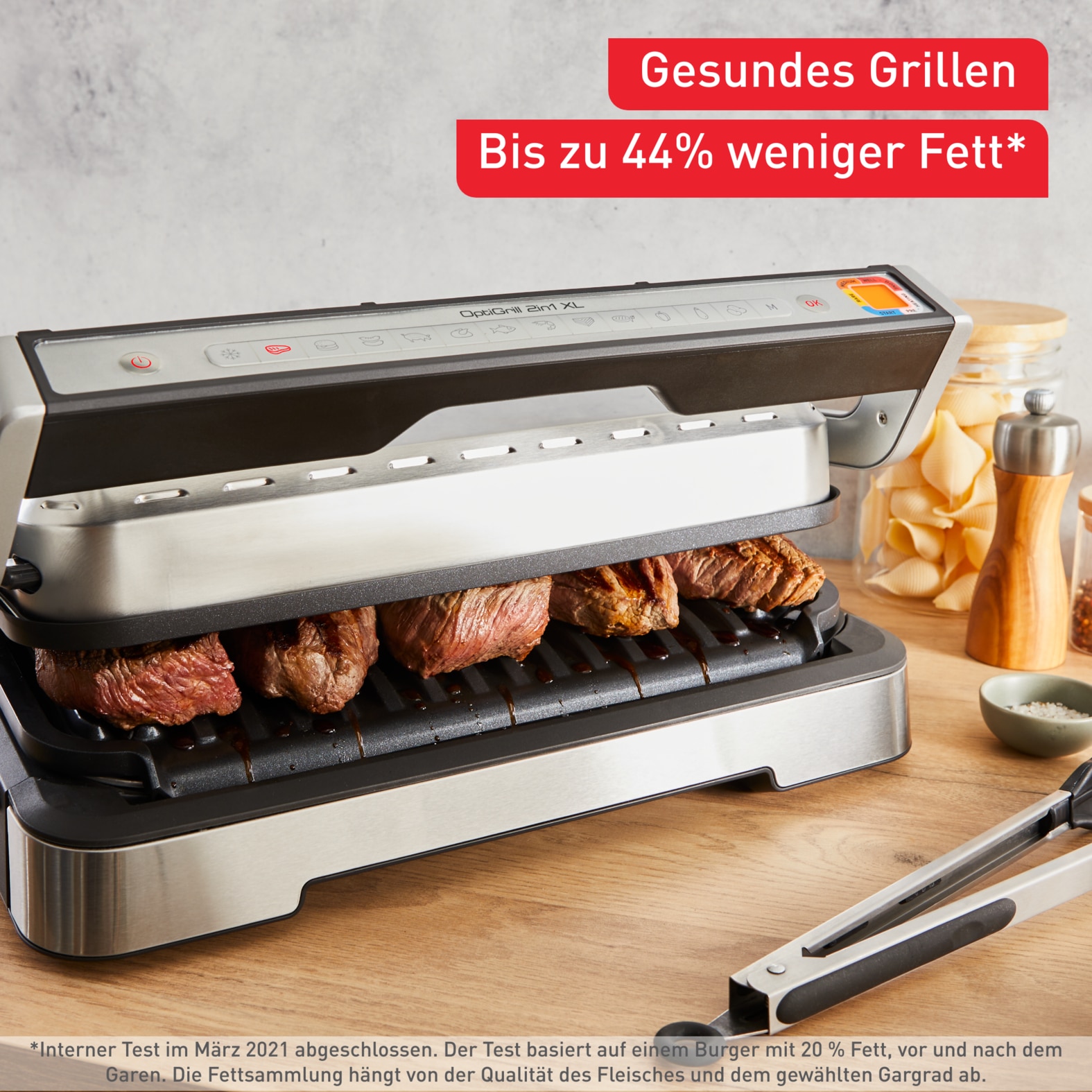 Tefal Kontaktgrill »OptiGrill 4in1 XL, Grill/Barbeque/Backofen/komplette Mahlzeit«, 2200 W, für bis zu 8 Personen, spülmaschinenfeste Platten und Schalen, GC784D