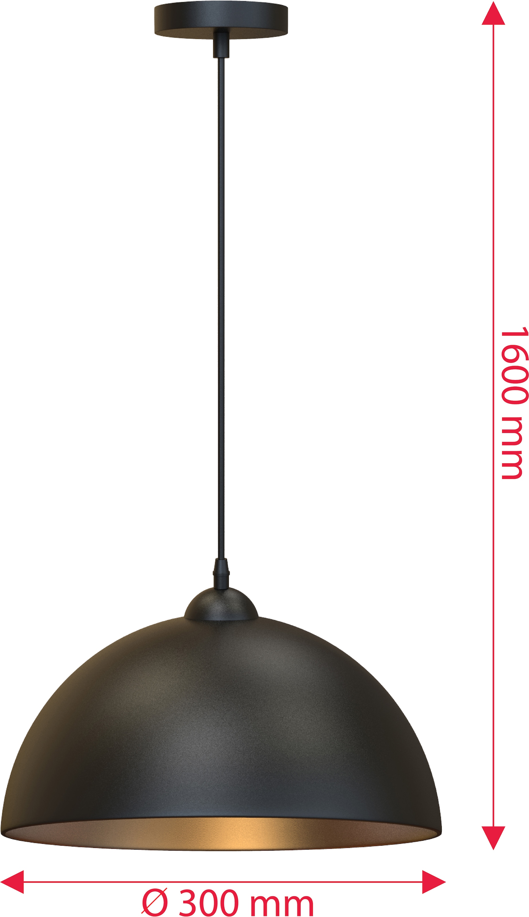 B.K.Licht Pendelleuchte E27 3 Hängelampe Küche Garantie »Auriga«, mit 2 Hänge-Leuchte XXL online flammig-flammig, schwarz-gold | kaufen LED Jahren Design Deckenlampe
