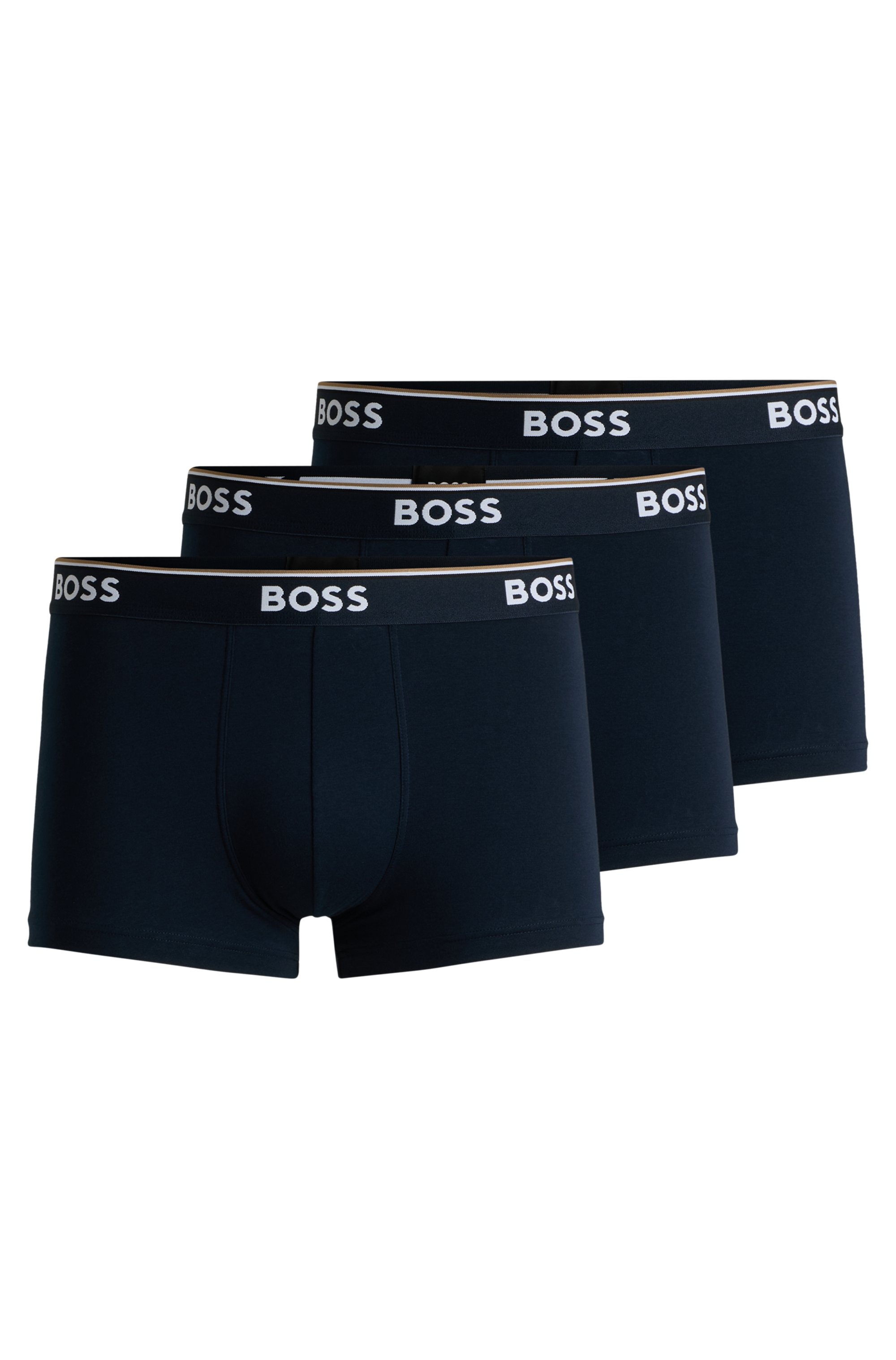 BOSS Boxer »TRUNK 3 PACK«, (3 St.), BOSS Schriftzug auf dem Bund