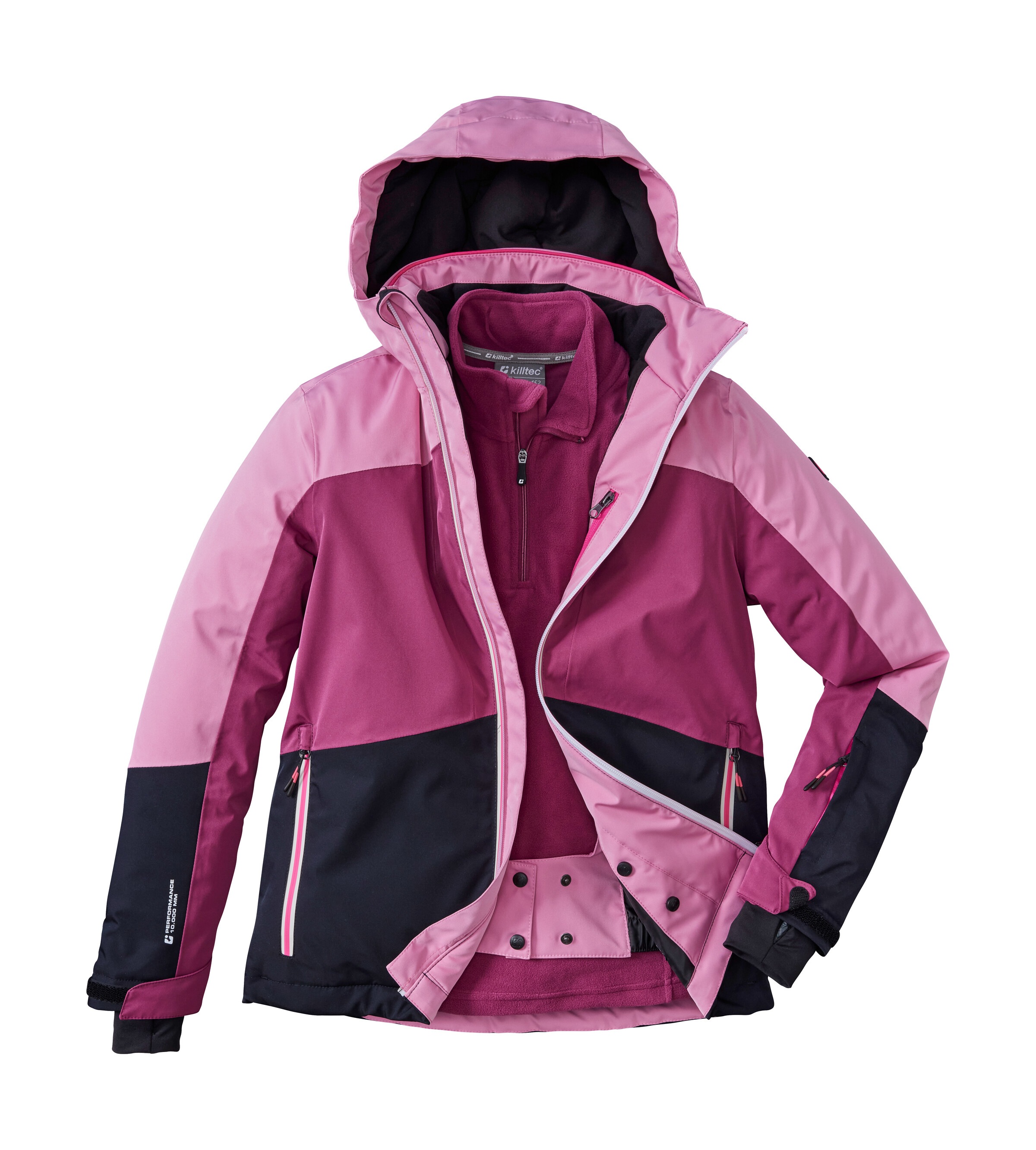 Killtec Skijacke »KSW 196 GRLS SKI JCKT« Kinder Skijacke: wasser- und winddicht, atmungsaktiv, PFAs-frei