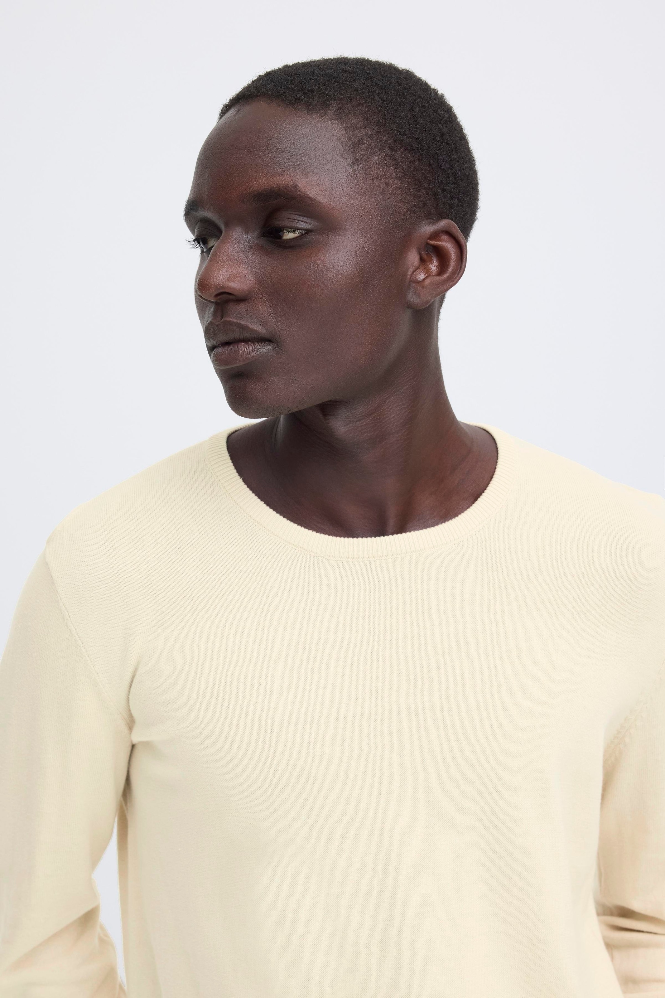 Blend Strickpullover »BHBRAY CREW KNIT« mit Rundhalsausschnitt, aus Baumwolle, Regular Fit, Langarm, unifarben